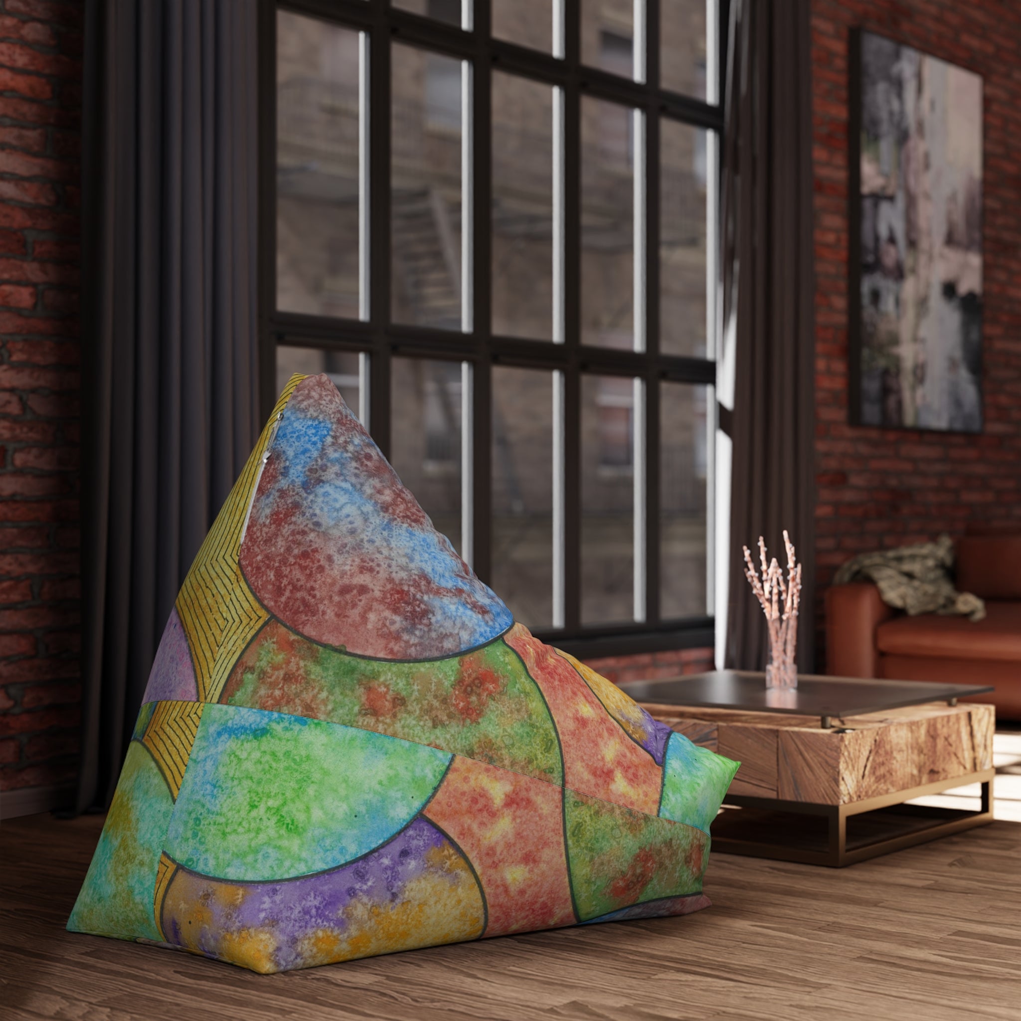 Bean Bag Chair Covers For Indoor & Outdoor - 2 Sizes - Exciting Abstract Design #61 Worlds Apart