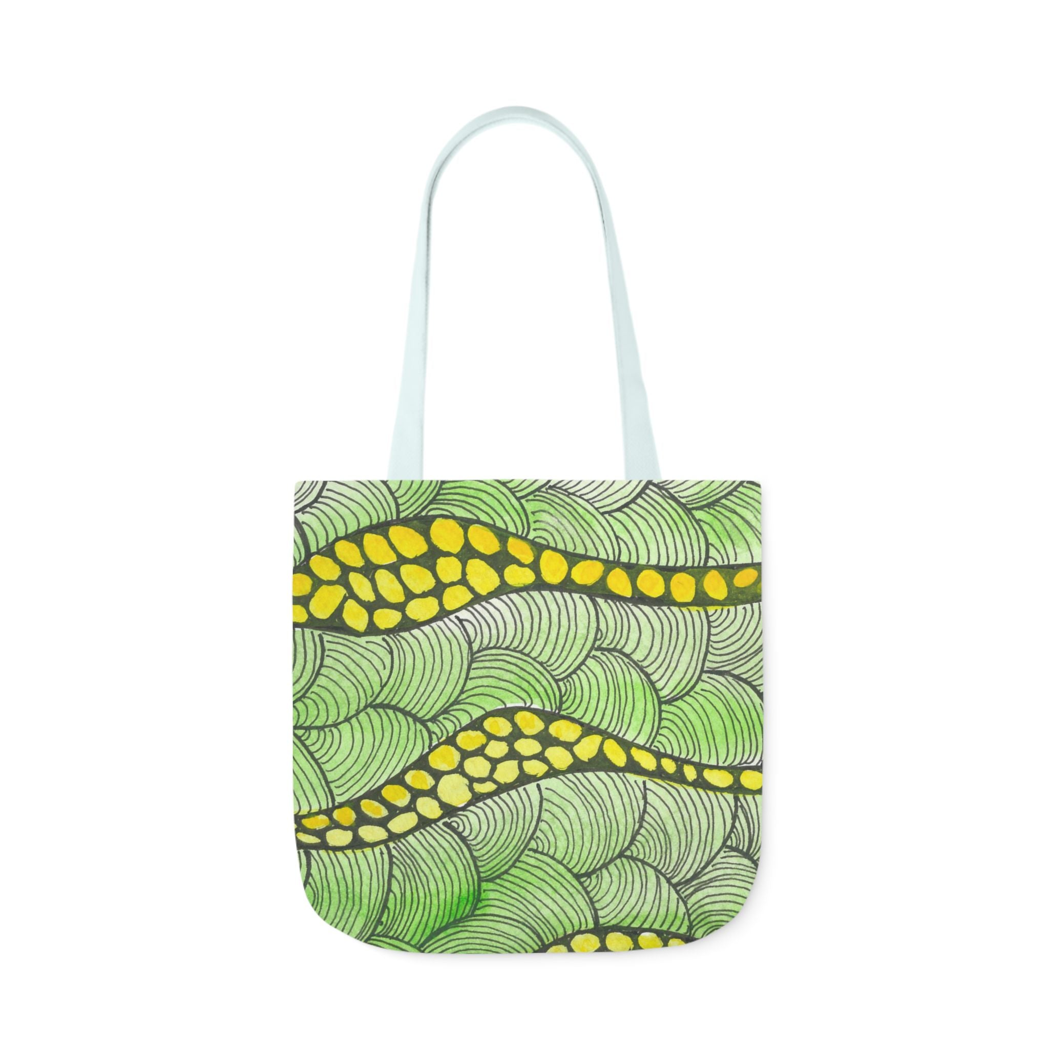 Canvas Tote Bags, Colourful Abstract Designs, 5-Color Straps, 3 Sizes.  For Family and friends or a Special Gift #13 Watcha Thinking