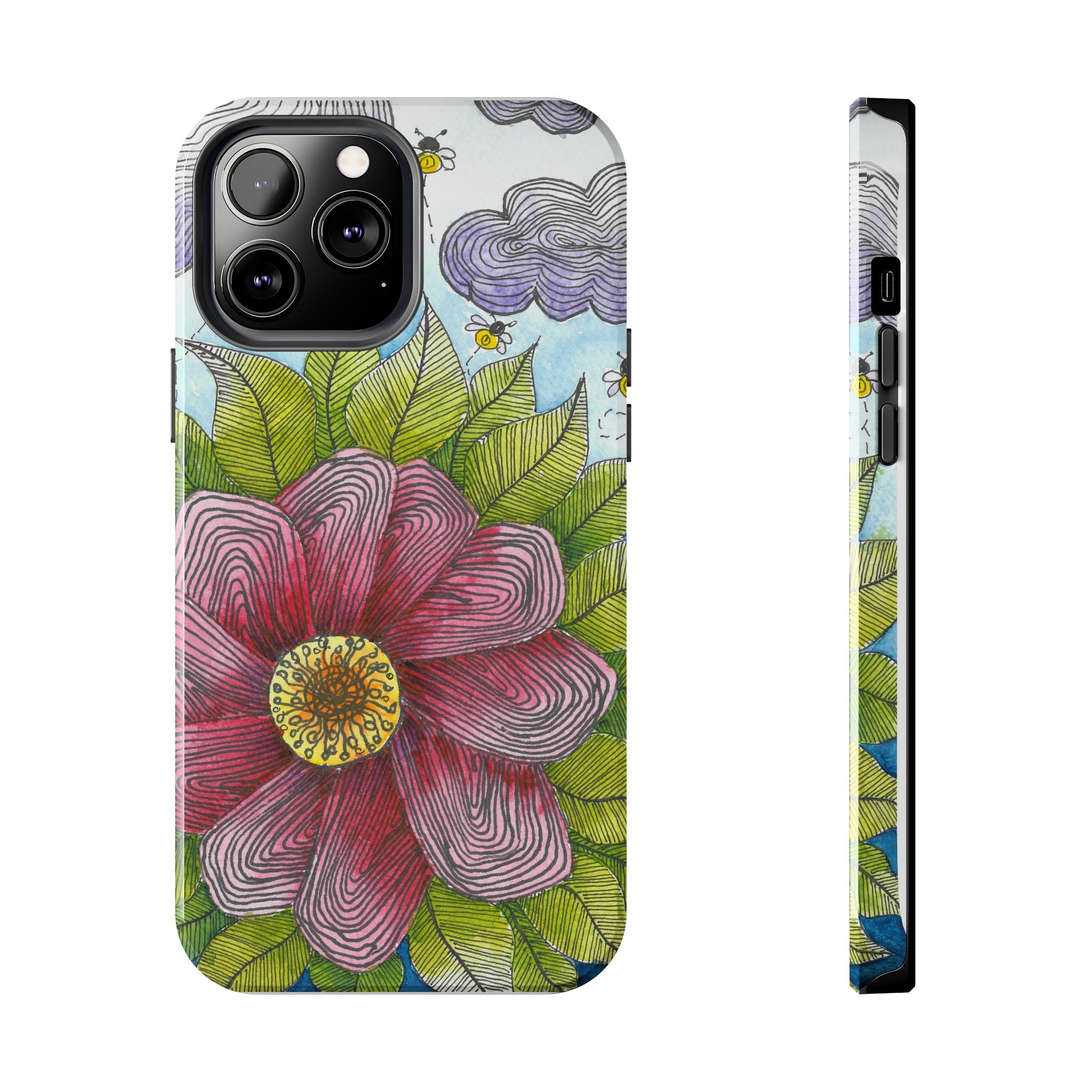 Tough Phone Case - All iPhones and Samsung Galaxys - Exciting Abstract Design  #4 Bloom'n