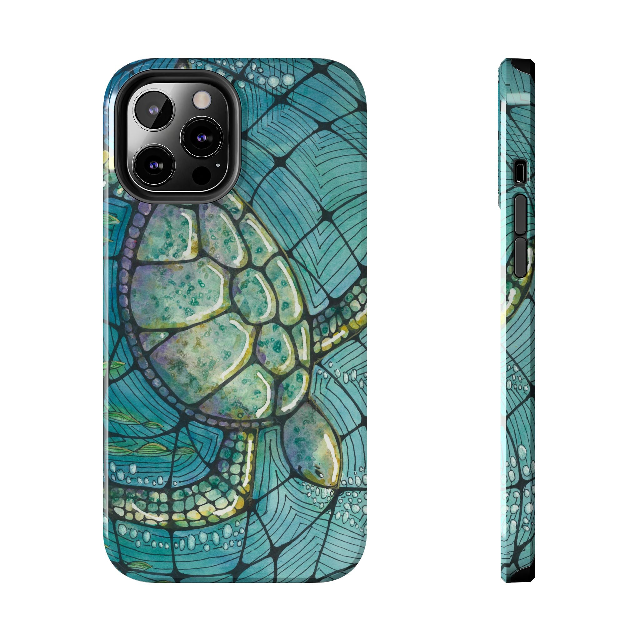 Tough Phone Case - All iPhones and Samsung Galaxys - Exciting Abstract Design #73 Turtling Along