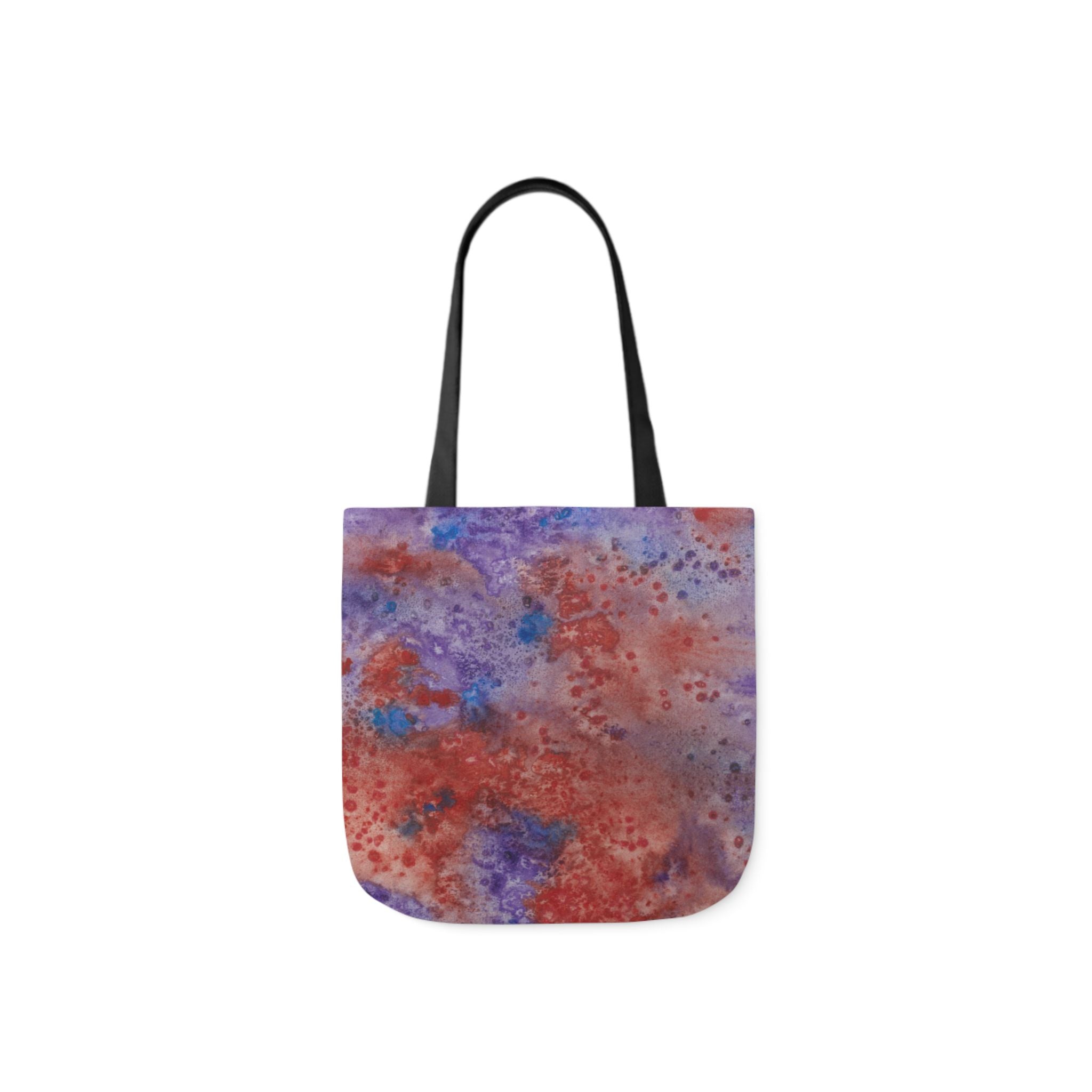 Canvas Tote Bags, Colourful Abstract Designs, 5-Color Straps, 3 Sizes.  For Family and friends or a Special Gift #51 In The Beginning
