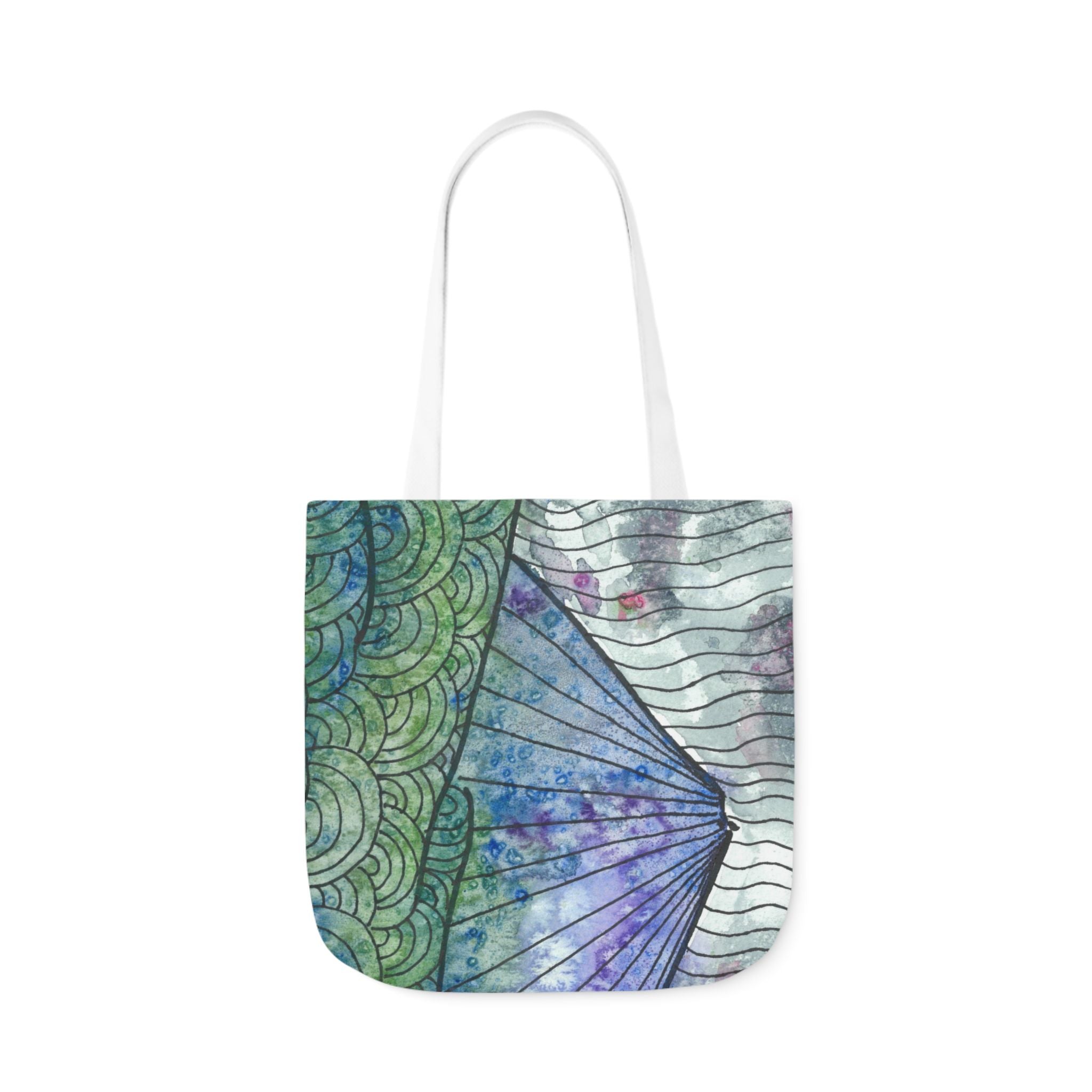 Canvas Tote Bags, Colourful Abstract Designs, 5-Color Straps, 3 Sizes.  For Family and friends or a Special Gift #90 Rtanj Pyramid