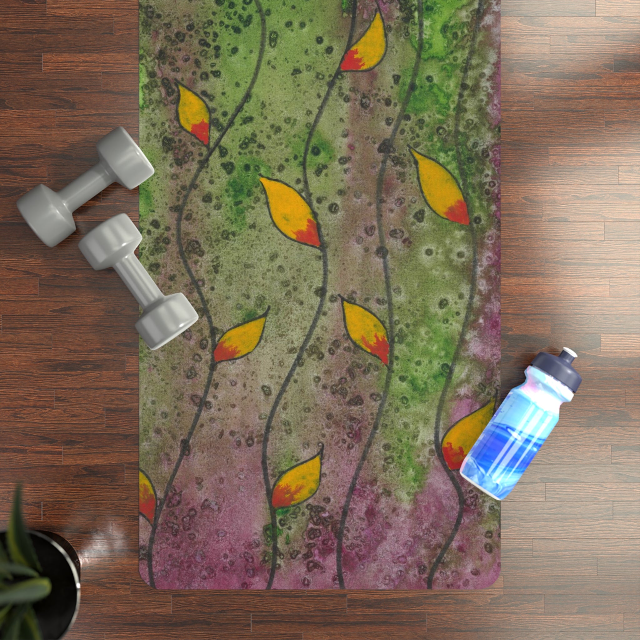 Yoga Mats and Gym Mats. Colourful Abstract Designs. Perfect for Home, Yoga or Gym Class, or a Special Gift #98 HOPE