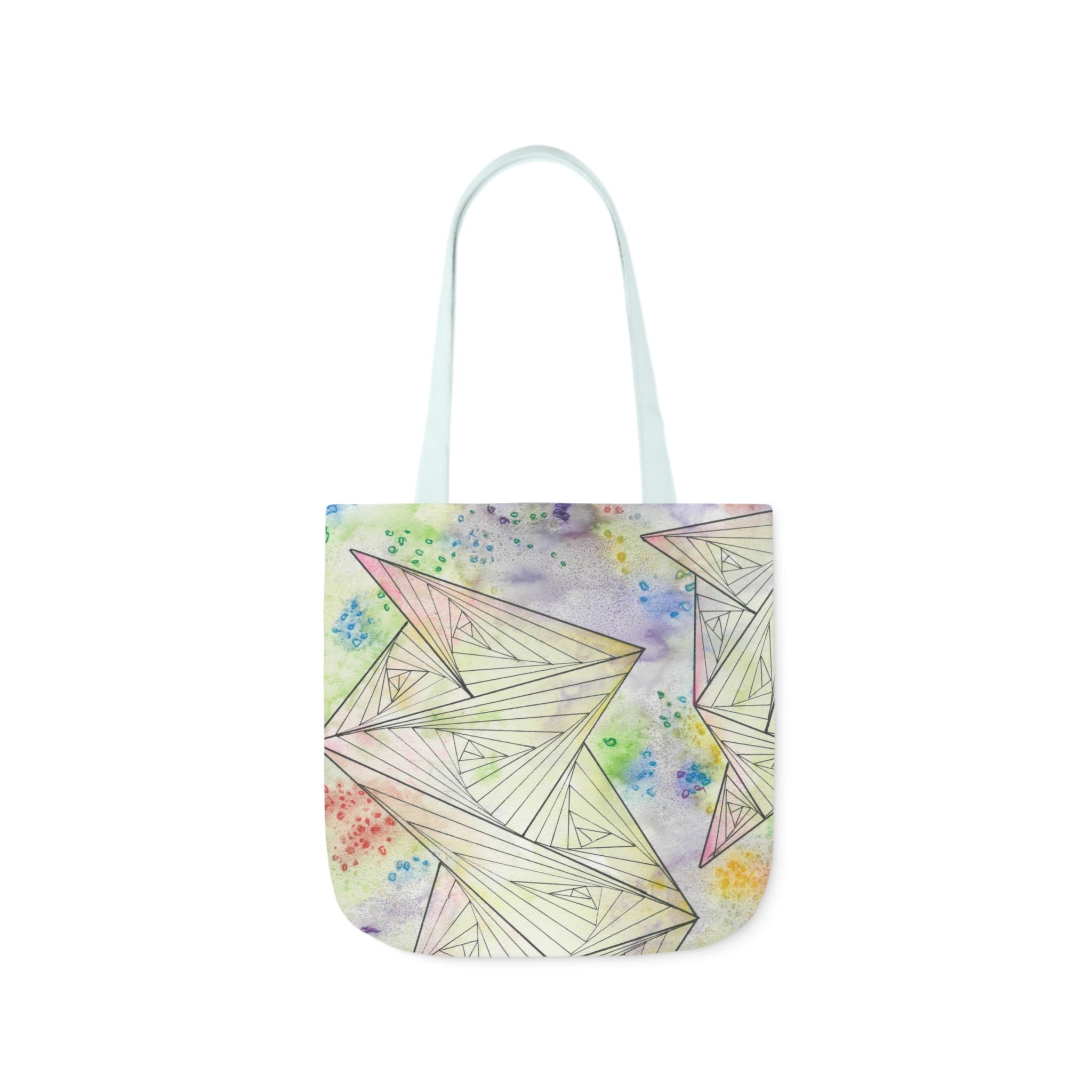 Canvas Tote Bags, Colourful Abstract Designs, 5-Color Straps, 3 Sizes.  For Family and friends or a Special Gift #59 Your Choice
