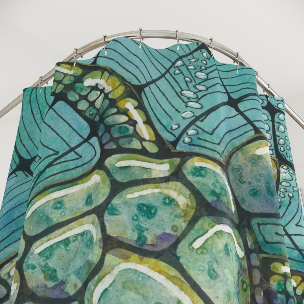 Beautiful Shower Curtains to Refresh Your Bathroom. Colourful Abstract Designs. Perfect For Your Bathroom or Special House-Warming Gift #73 Turtling Along