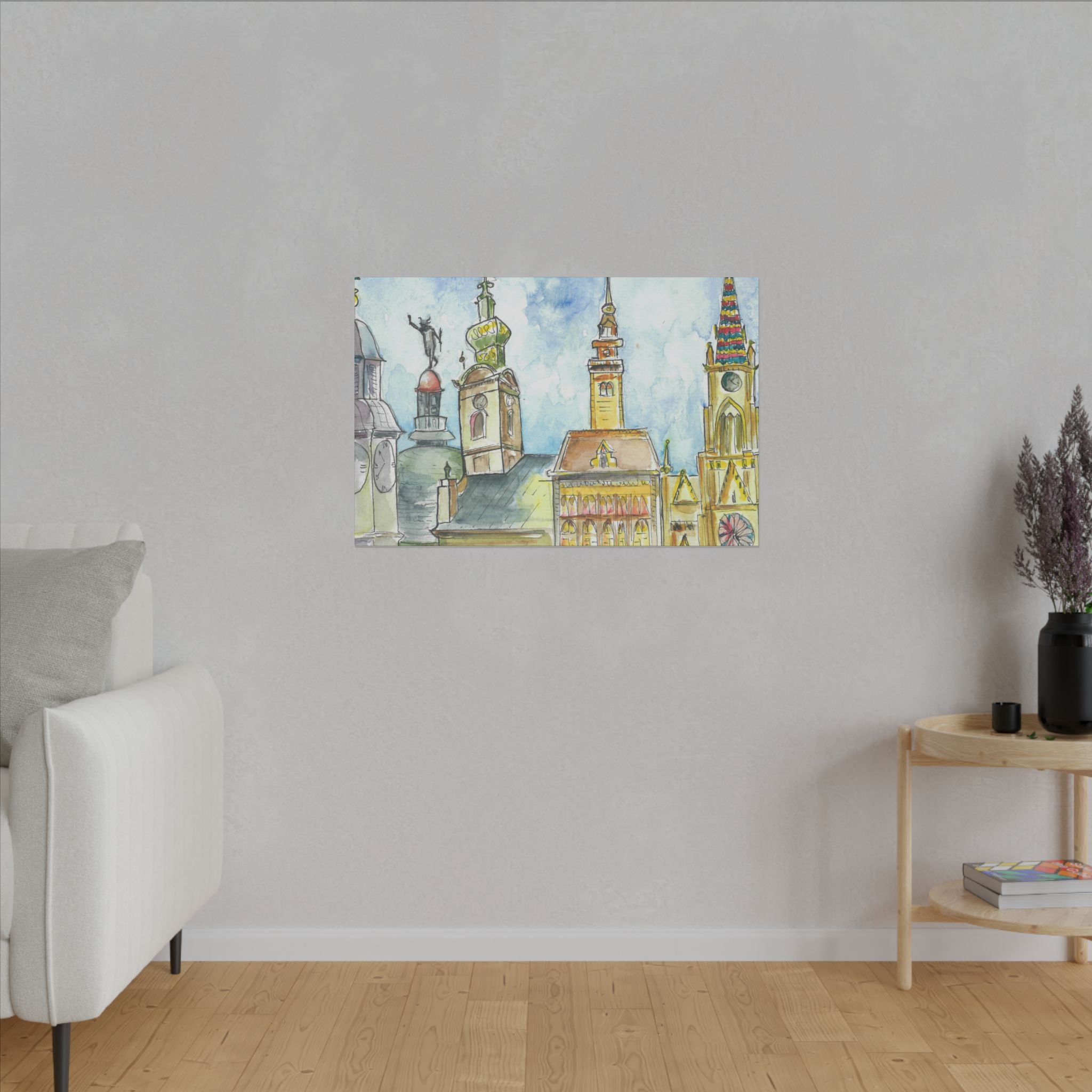 Large Colourful Wall Art, Canvas Prints, For Office, Bedroom or Living Room, or Special Gift #95 Beautiful Novi Sad - Serbia