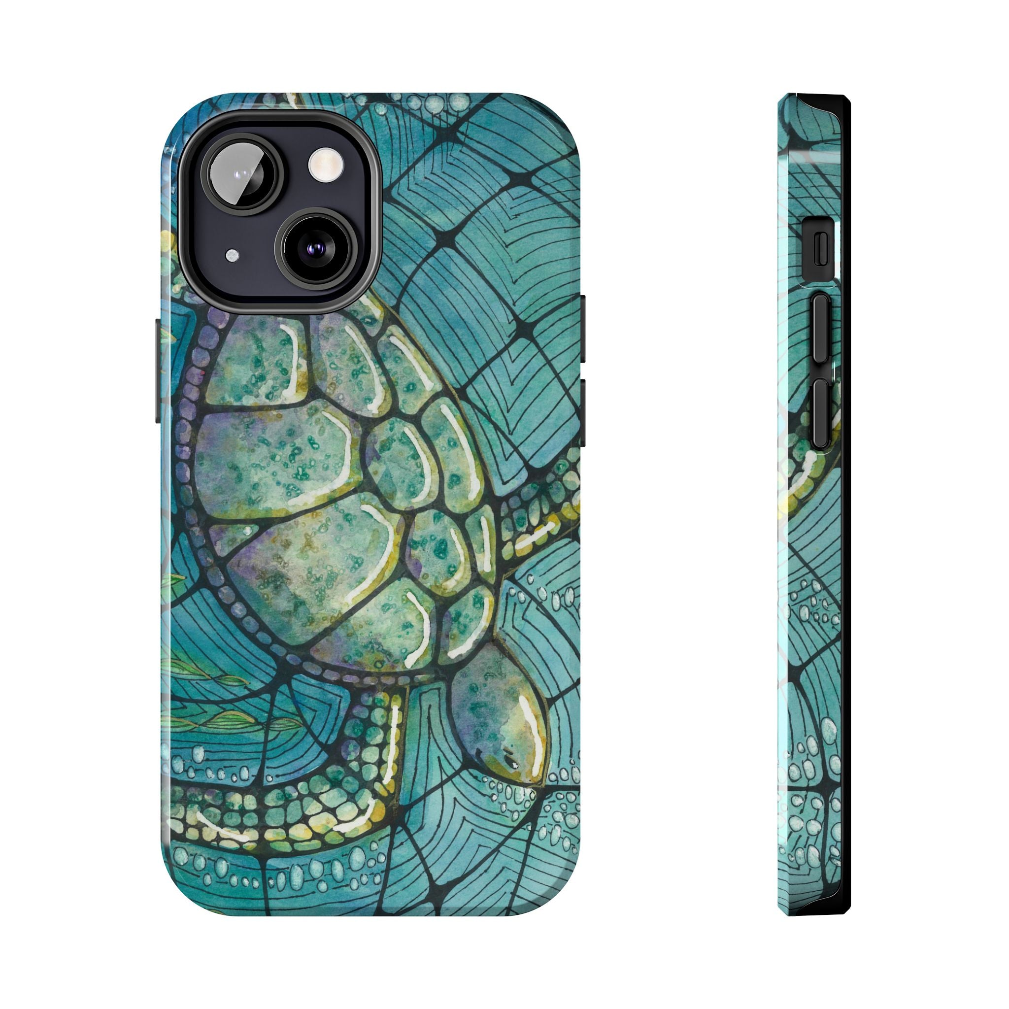 Tough Phone Case - All iPhones and Samsung Galaxys - Exciting Abstract Design #73 Turtling Along