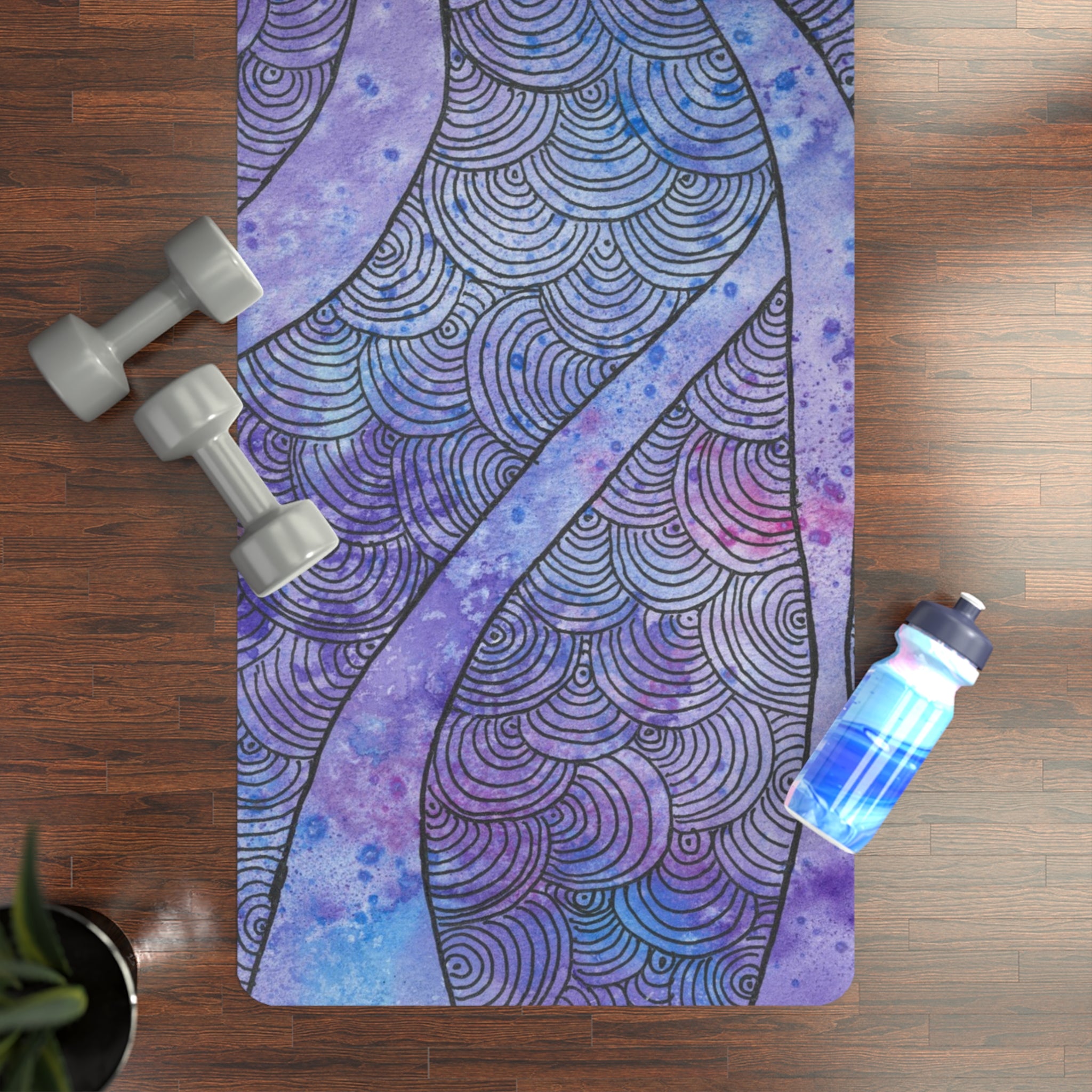 Yoga Mats and Gym Mats. Colourful Abstract Designs. Perfect for Home, Yoga or Gym Class, or a Special Gift #56 The Way Home