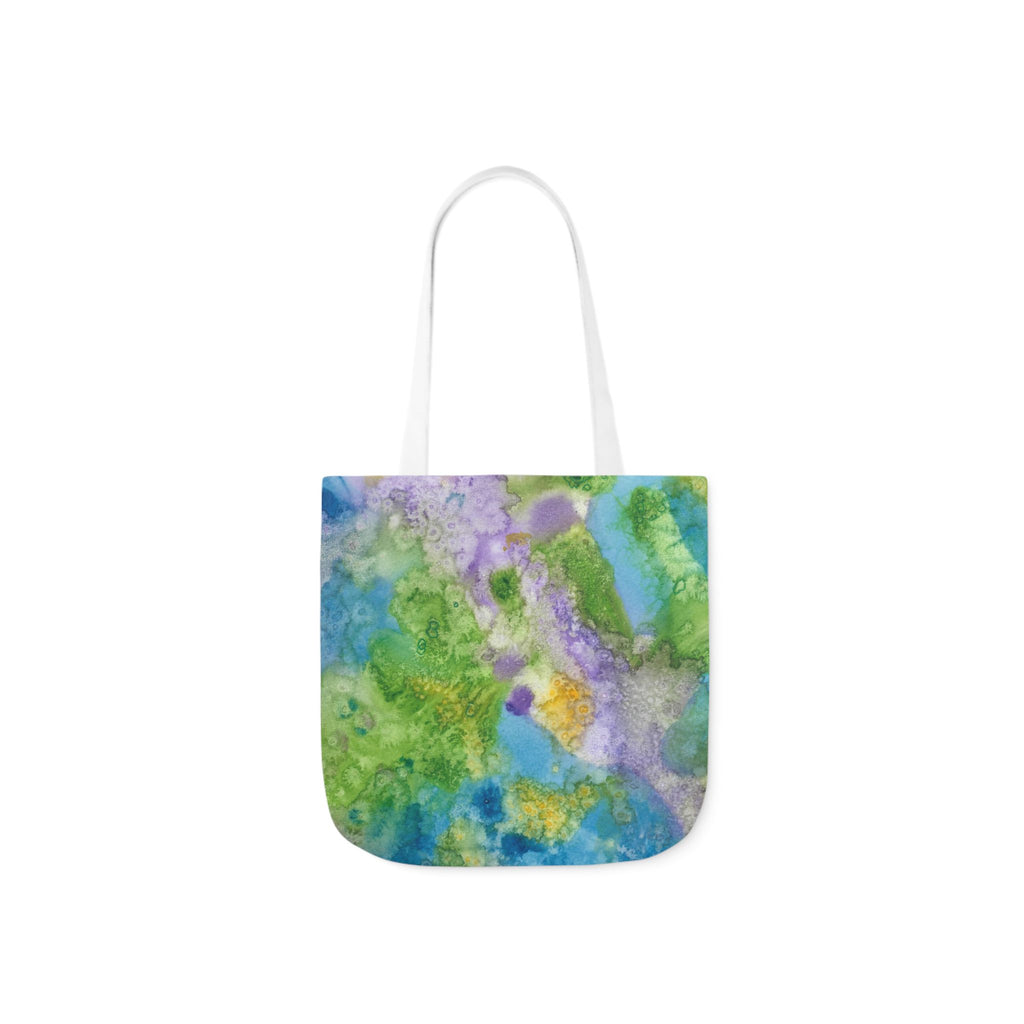 Canvas Tote Bags, Colourful Abstract Designs, 5-Color Straps, 3 Sizes.  For Family and friends or a Special Gift #60 Happy Holidays