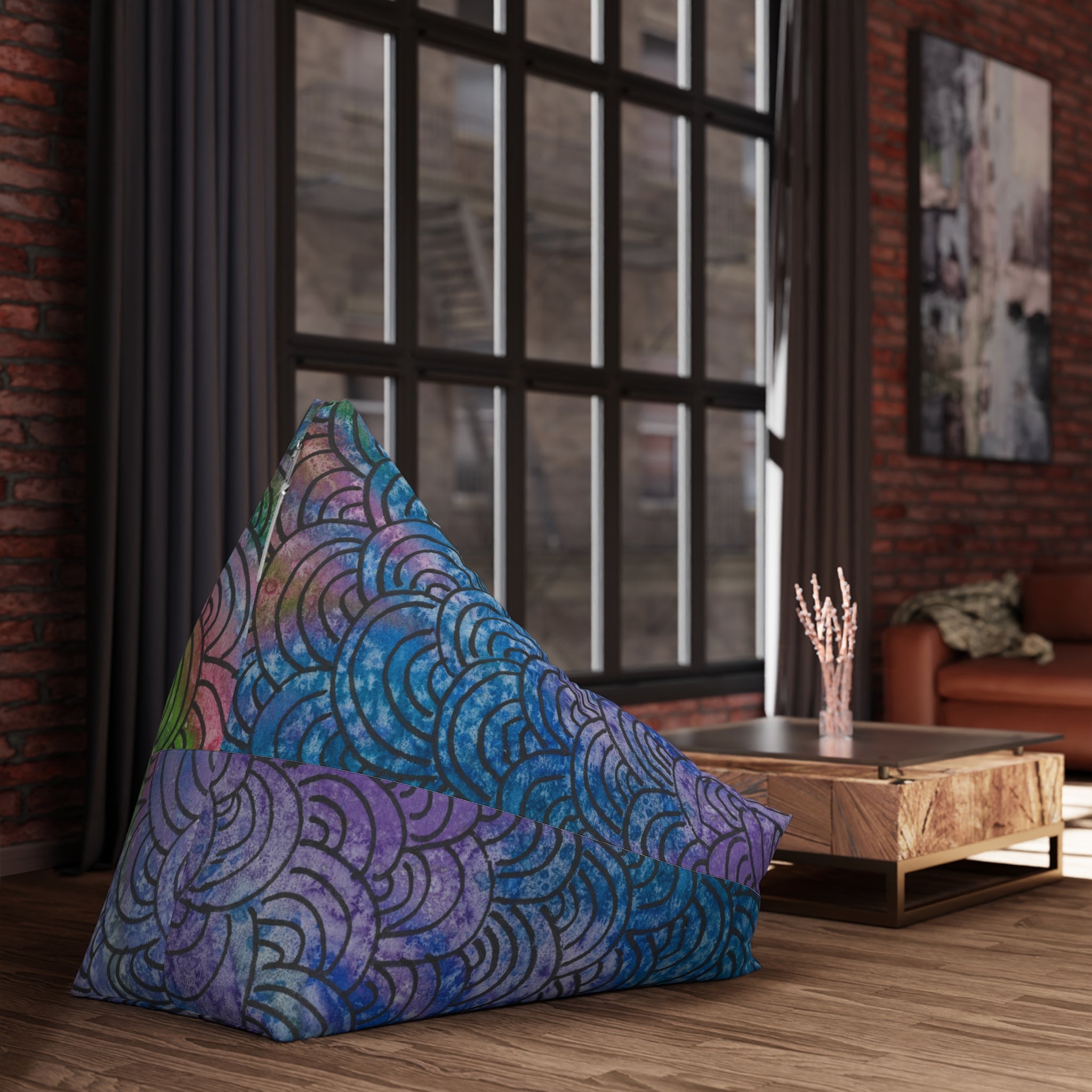 Bean Bag Chair Covers For Indoor & Outdoor - 2 Sizes - Exciting Abstract Design #84 Ah! The Past