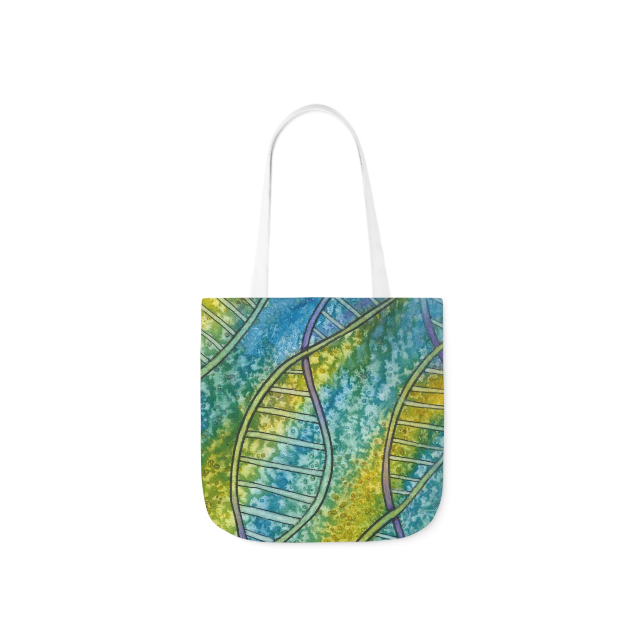 Canvas Tote Bags, Colourful Abstract Designs, 5-Color Straps, 3 Sizes.  For Family and friends or a Special Gift #99 Crop Of DNA