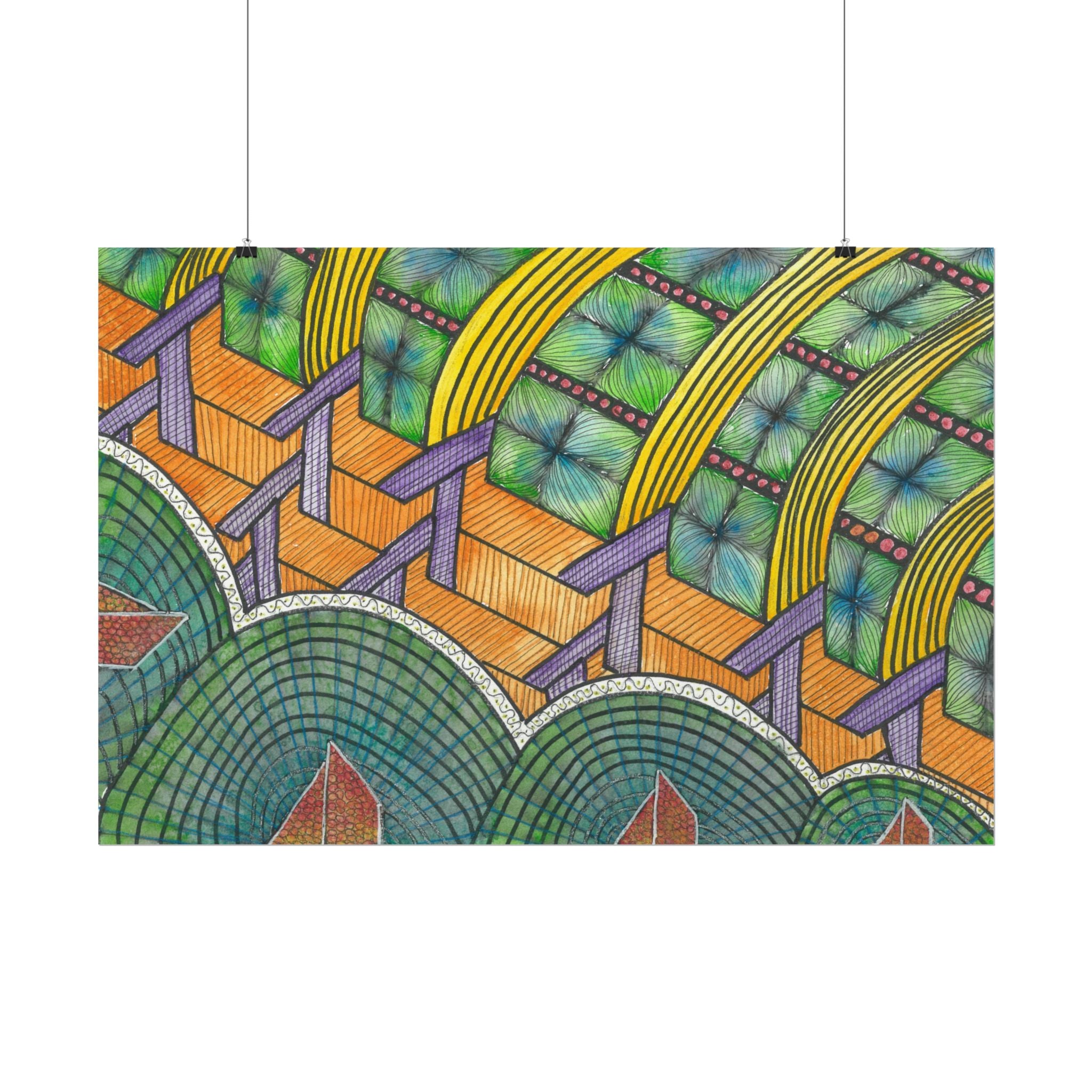 Large Colourful Wall Art, Posters & Prints, For Office, Bedroom or Living Room, or Special Gift #31 T'Eye Land