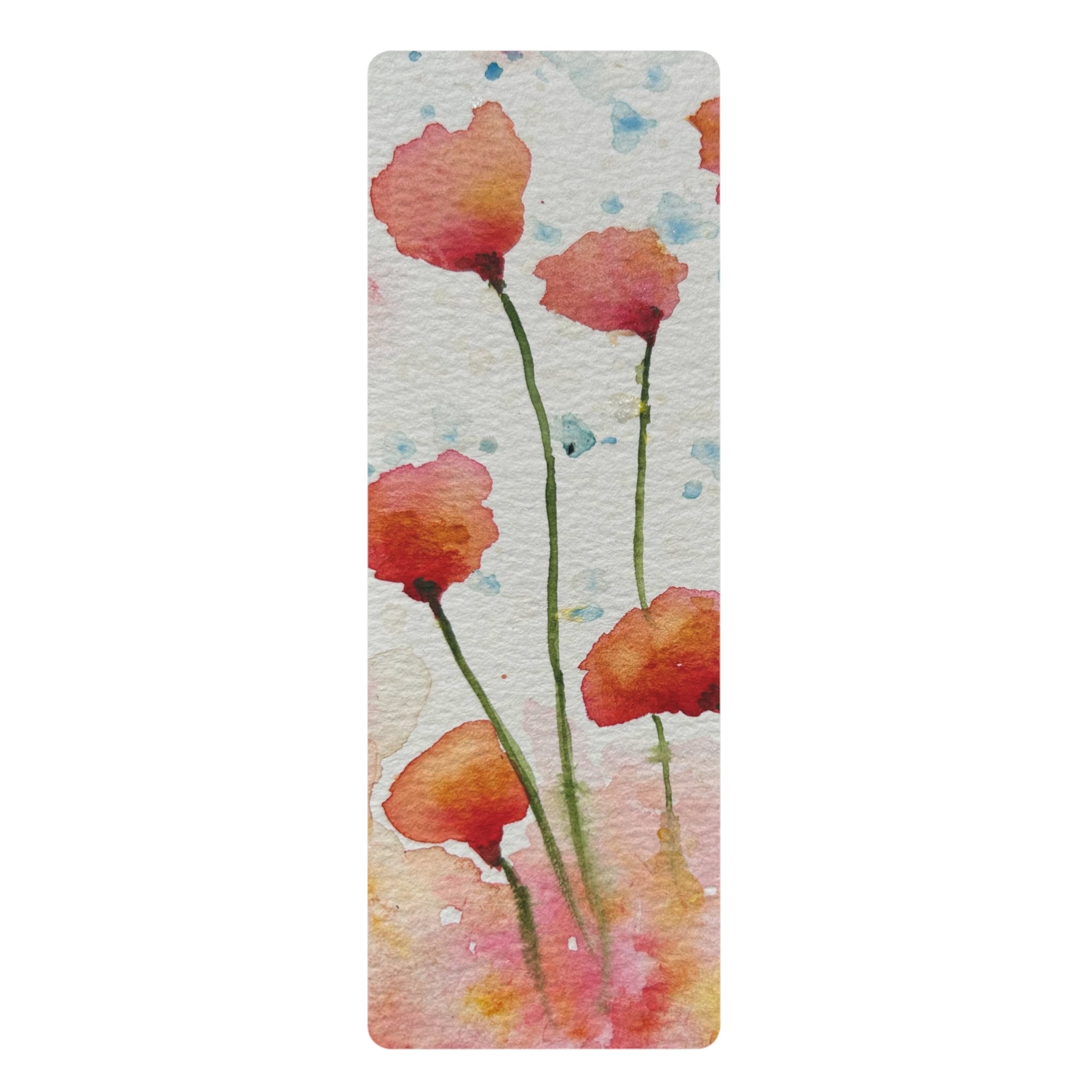 Yoga Mats and Gym Mats. Colourful Abstract Designs. Perfect for Home, Yoga or Gym Class, or a Special Gift #94 Poppies Galore