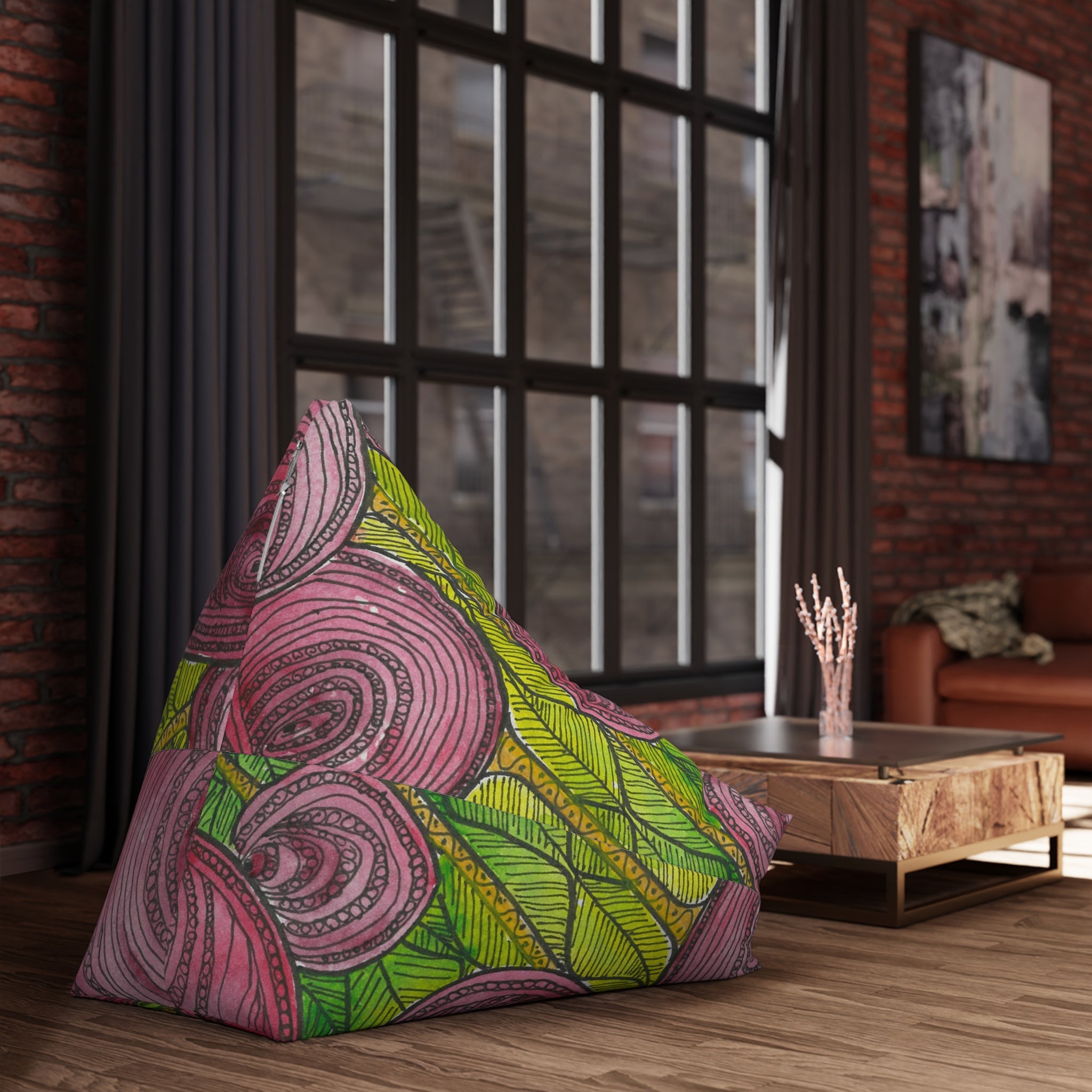 Bean Bag Chair Covers For Indoor & Outdoor - 2 Sizes - Exciting Abstract Design #9 Spaced Blossoms