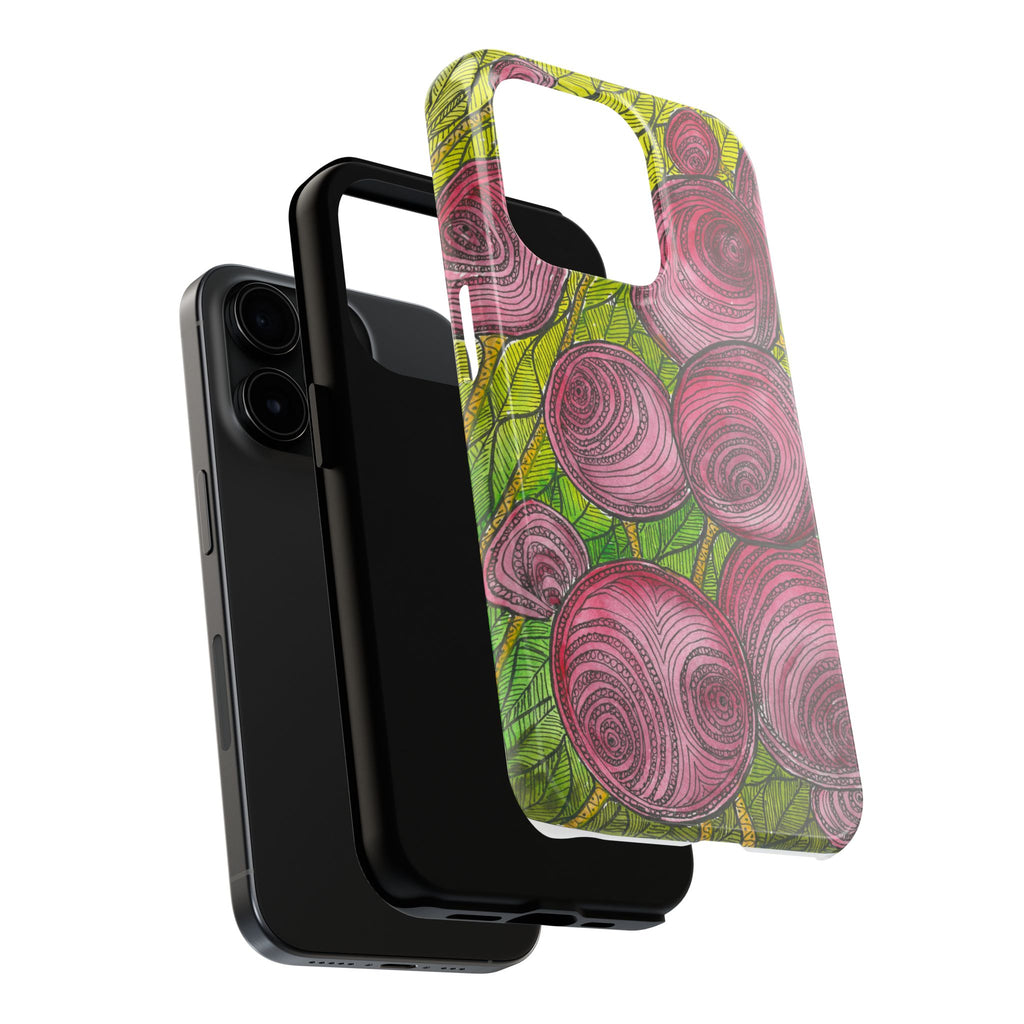 Tough Phone Case - All iPhones and Samsung Galaxys - Exciting Abstract Design #9 Spaced Blossoms