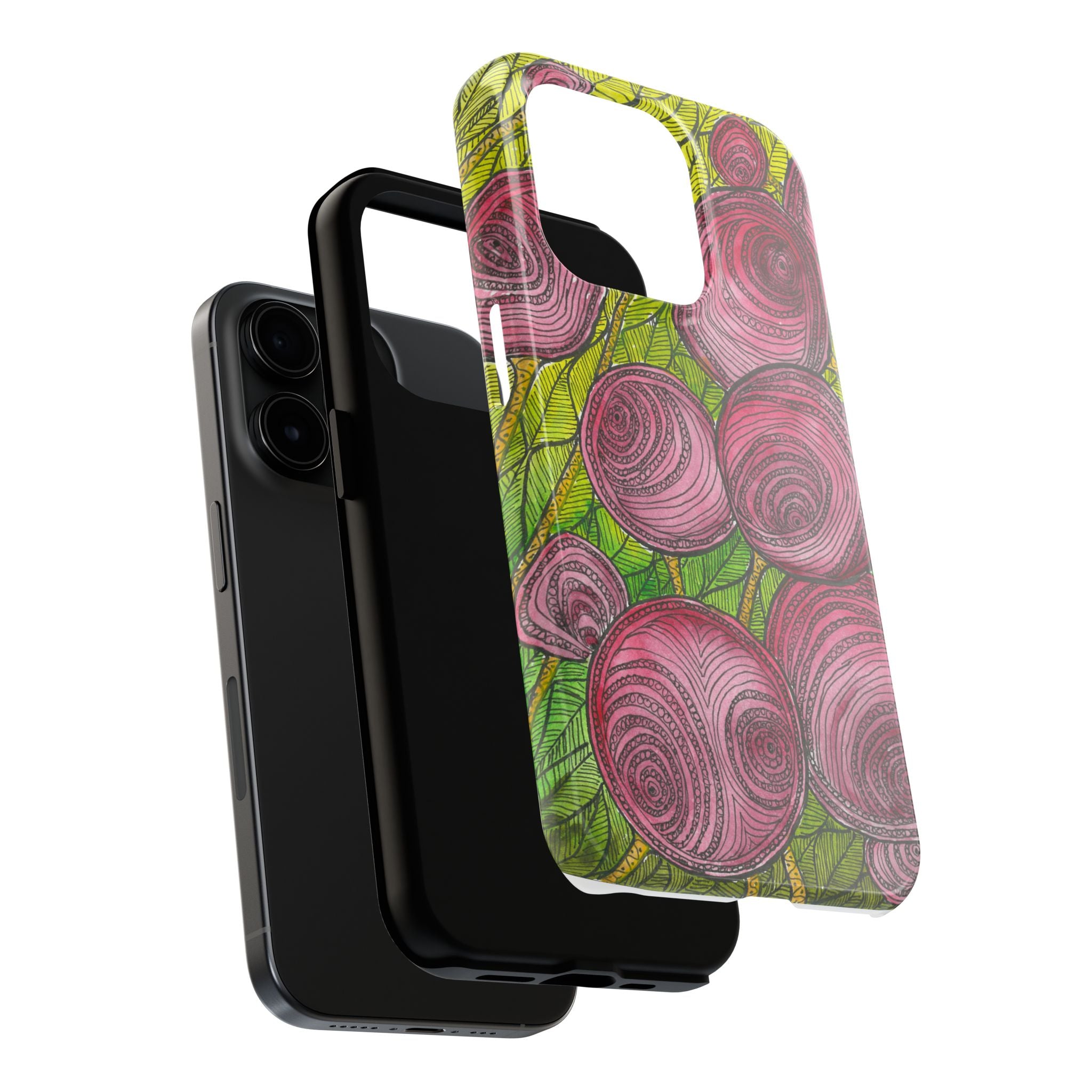 Tough Phone Case - All iPhones and Samsung Galaxys - Exciting Abstract Design #9 Spaced Blossoms