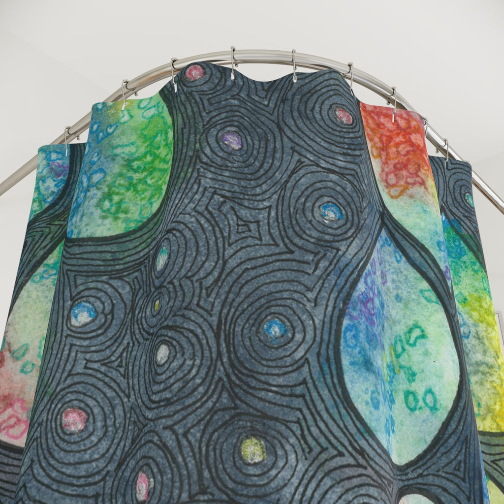 Beautiful Shower Curtains to Refresh Your Bathroom. Colourful Abstract Designs. Perfect For Your Bathroom or Special House-Warming Gift #30 Give Us A Minute