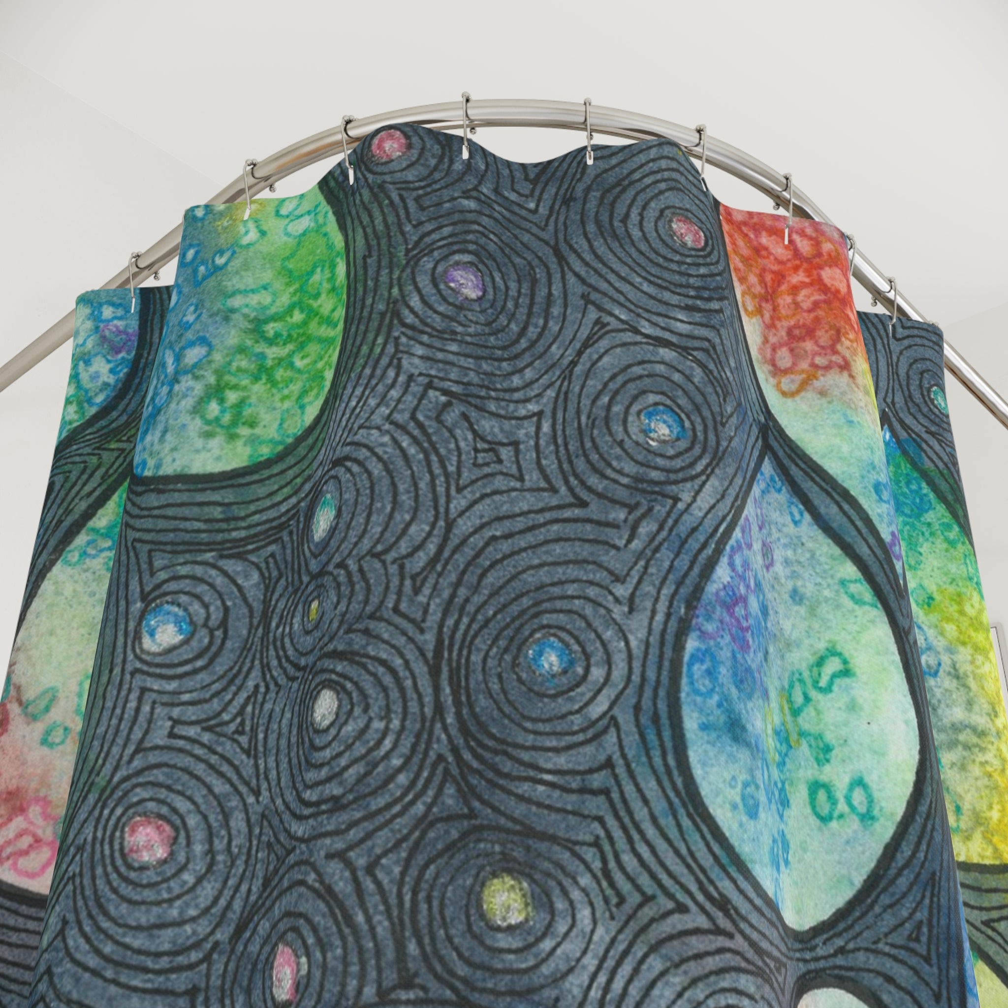 Beautiful Shower Curtains to Refresh Your Bathroom. Colourful Abstract Designs. Perfect For Your Bathroom or Special House-Warming Gift #30 Give Us A Minute