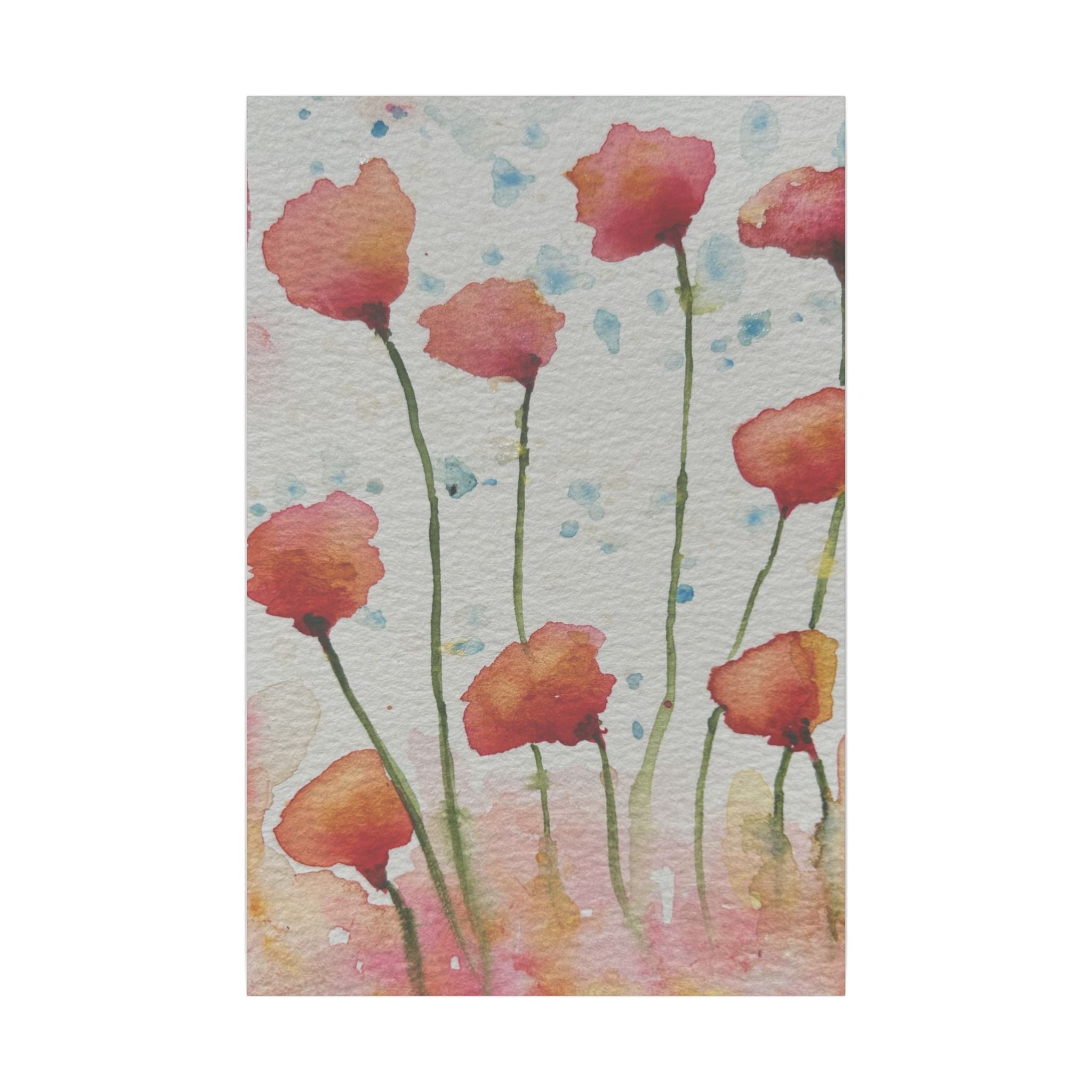 Large Colourful Wall Art, Canvas Prints, For Office, Bedroom or Living Room, or Special Gift #94 Poppies Galore