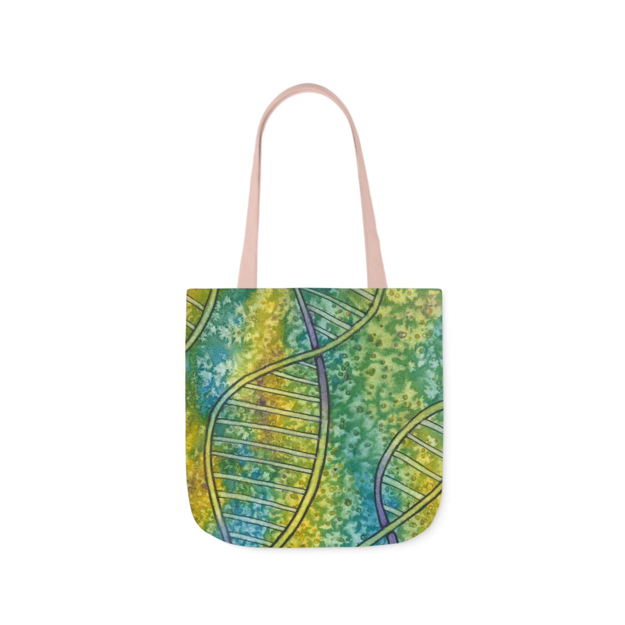 Canvas Tote Bags, Colourful Abstract Designs, 5-Color Straps, 3 Sizes.  For Family and friends or a Special Gift #99 Crop Of DNA