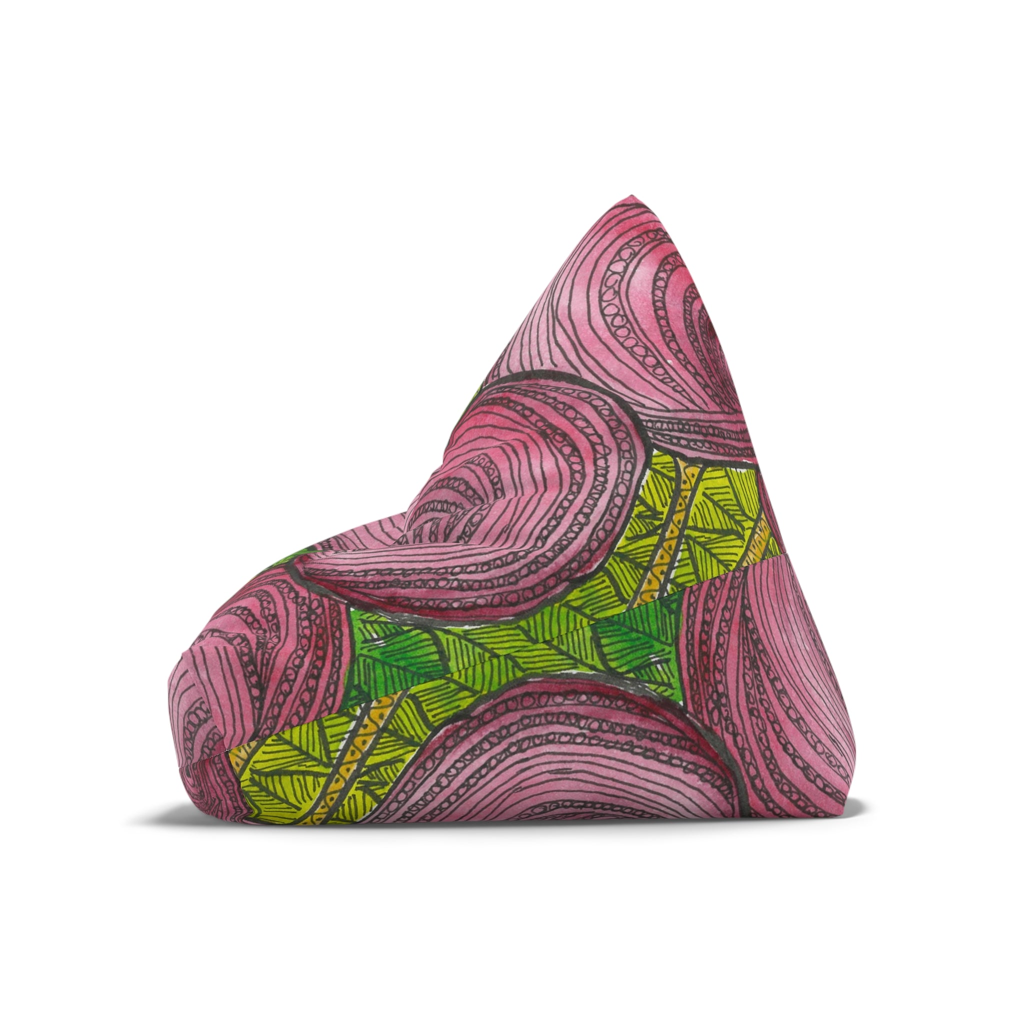Bean Bag Chair Covers For Indoor & Outdoor - 2 Sizes - Exciting Abstract Design #9 Spaced Blossoms