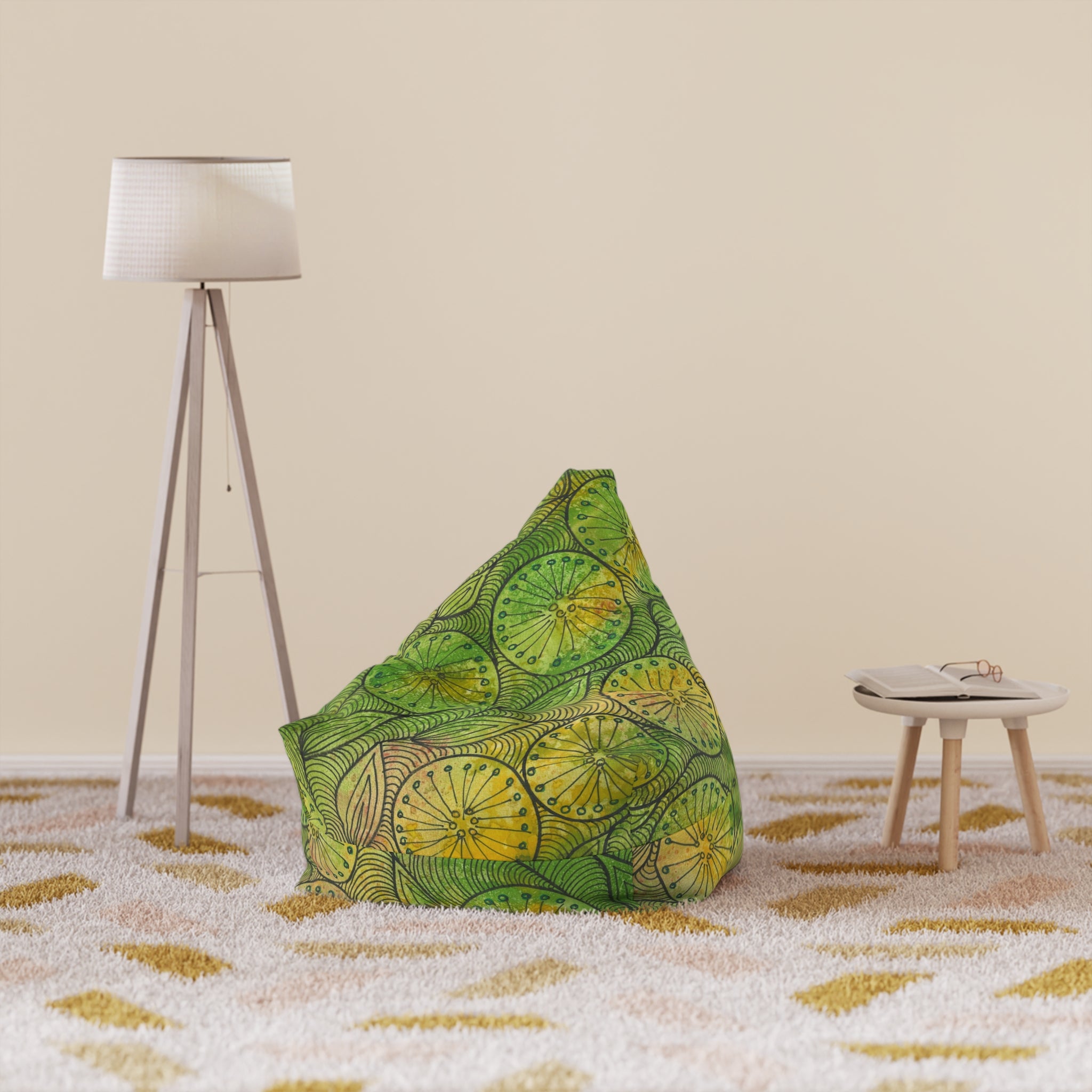 Bean Bag Chair Covers For Indoor & Outdoor - 2 Sizes - Exciting Abstract Design #63 Margarita Mondays
