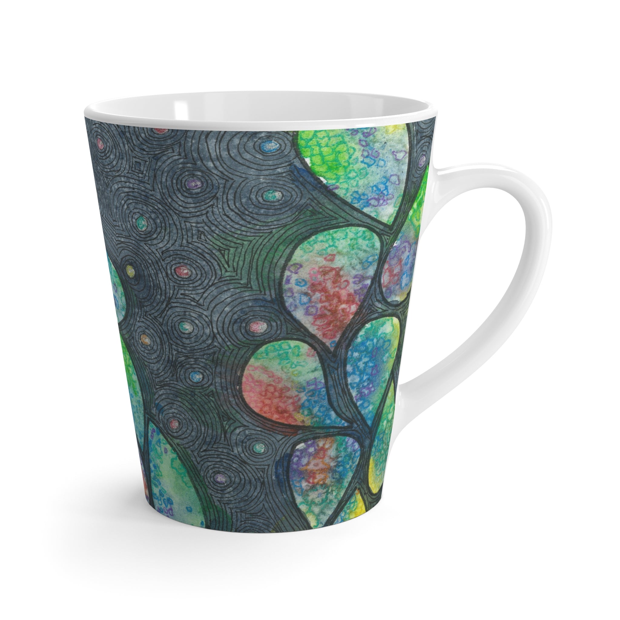Coffee Mugs and Cups. Colourful Abstract Designs. Perfect for Home, Office or Special Gift #30 Give Us A Minute