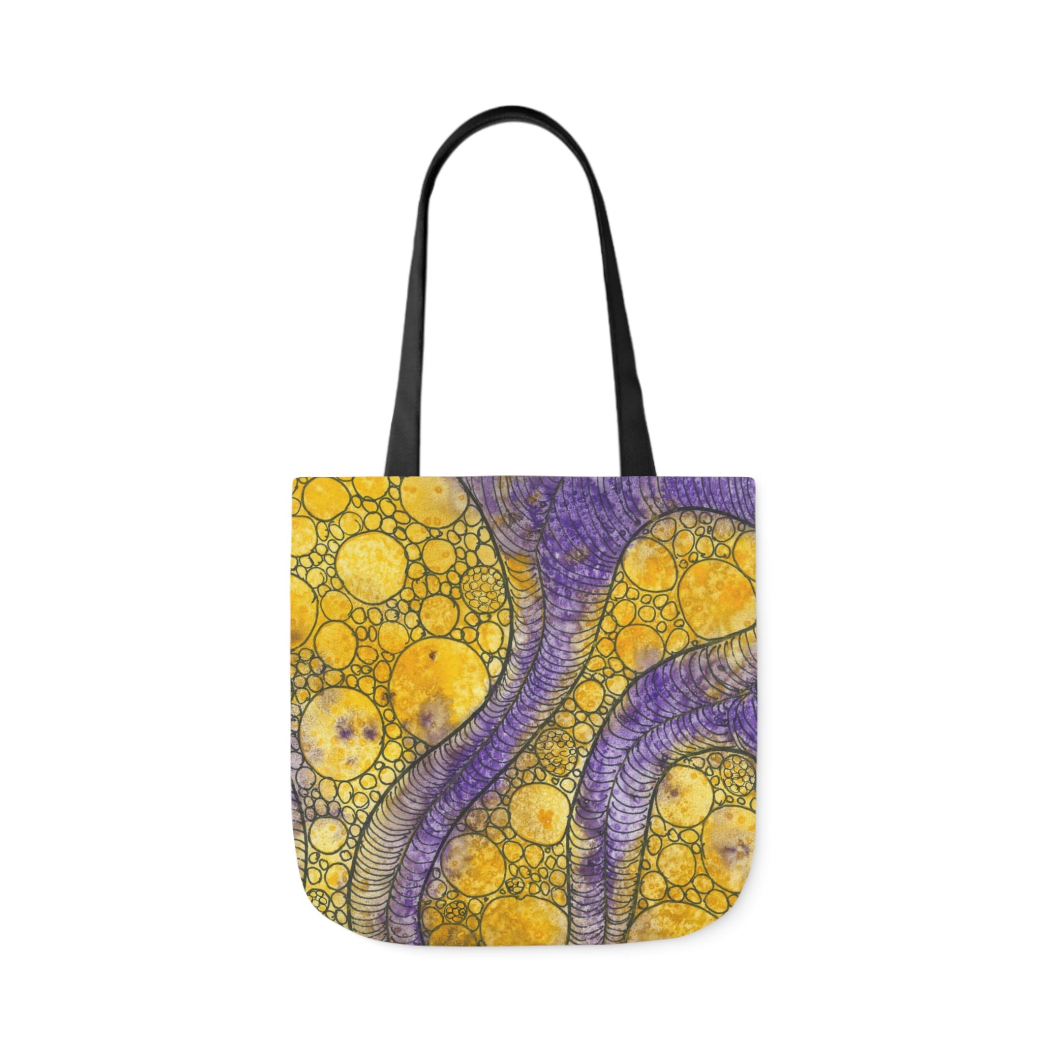 Canvas Tote Bags, Colourful Abstract Designs, 5-Color Straps, 3 Sizes.  For Family and friends or a Special Gift #64 Is Now A Good Time