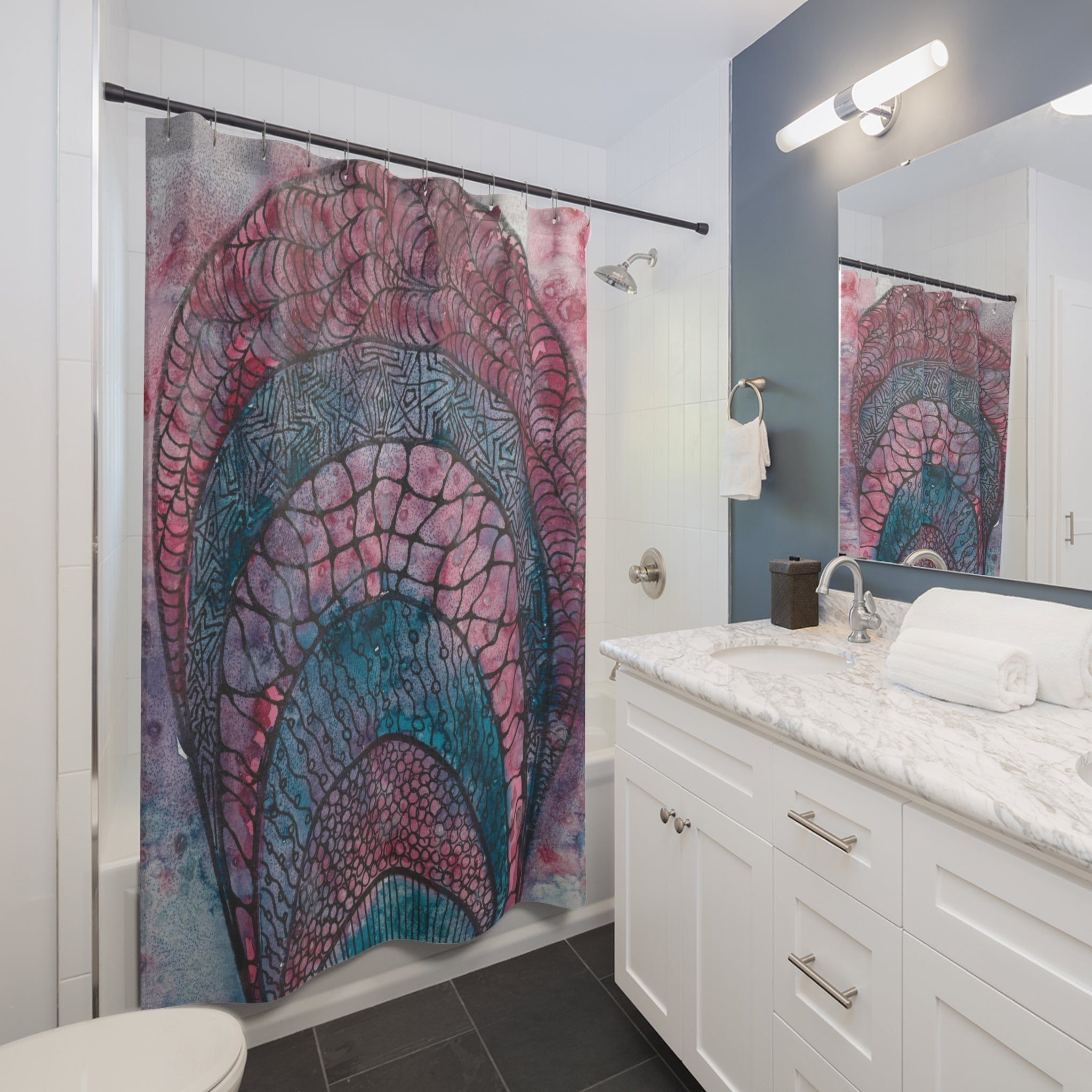 Beautiful Shower Curtains to Refresh Your Bathroom. Colourful Abstract Designs. Perfect For Your Bathroom or Special House-Warming Gift #92 The Goddess Lives