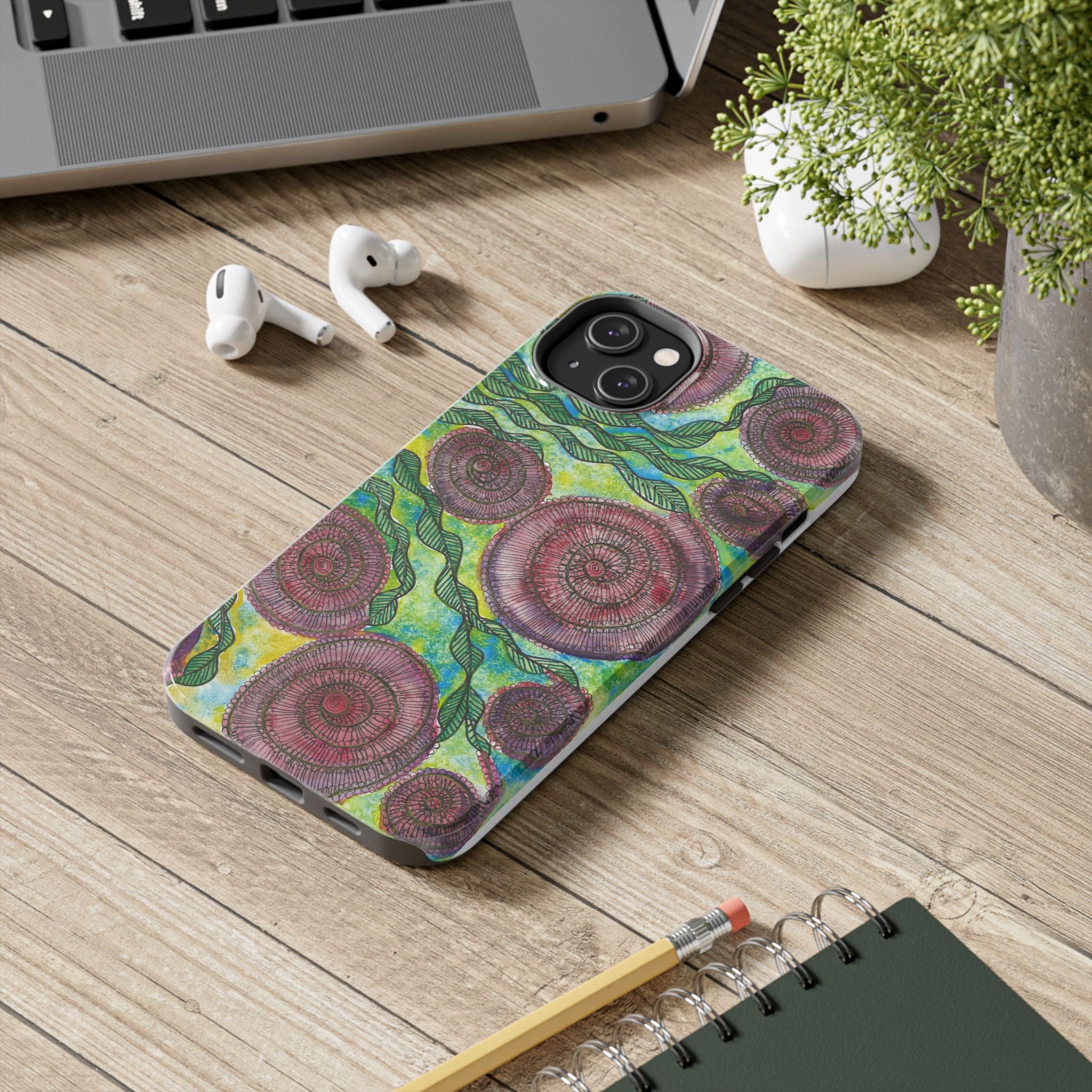 Tough Phone Case - All iPhones and Samsung Galaxys - Exciting Abstract Design #35 Beetroot To Yourself