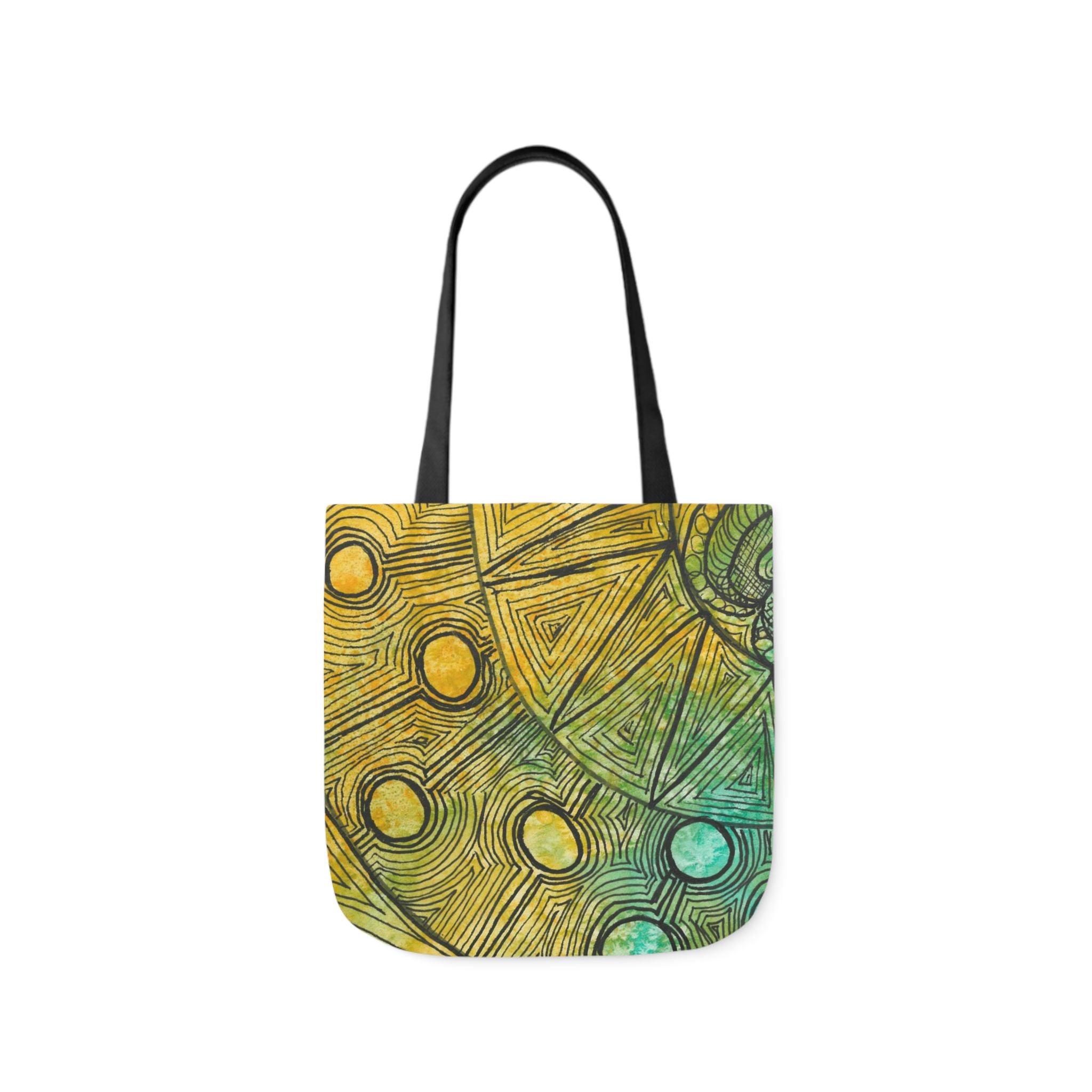 Canvas Tote Bags, Colourful Abstract Designs, 5-Color Straps, 3 Sizes.  For Family and friends or a Special Gift #27 Come What May