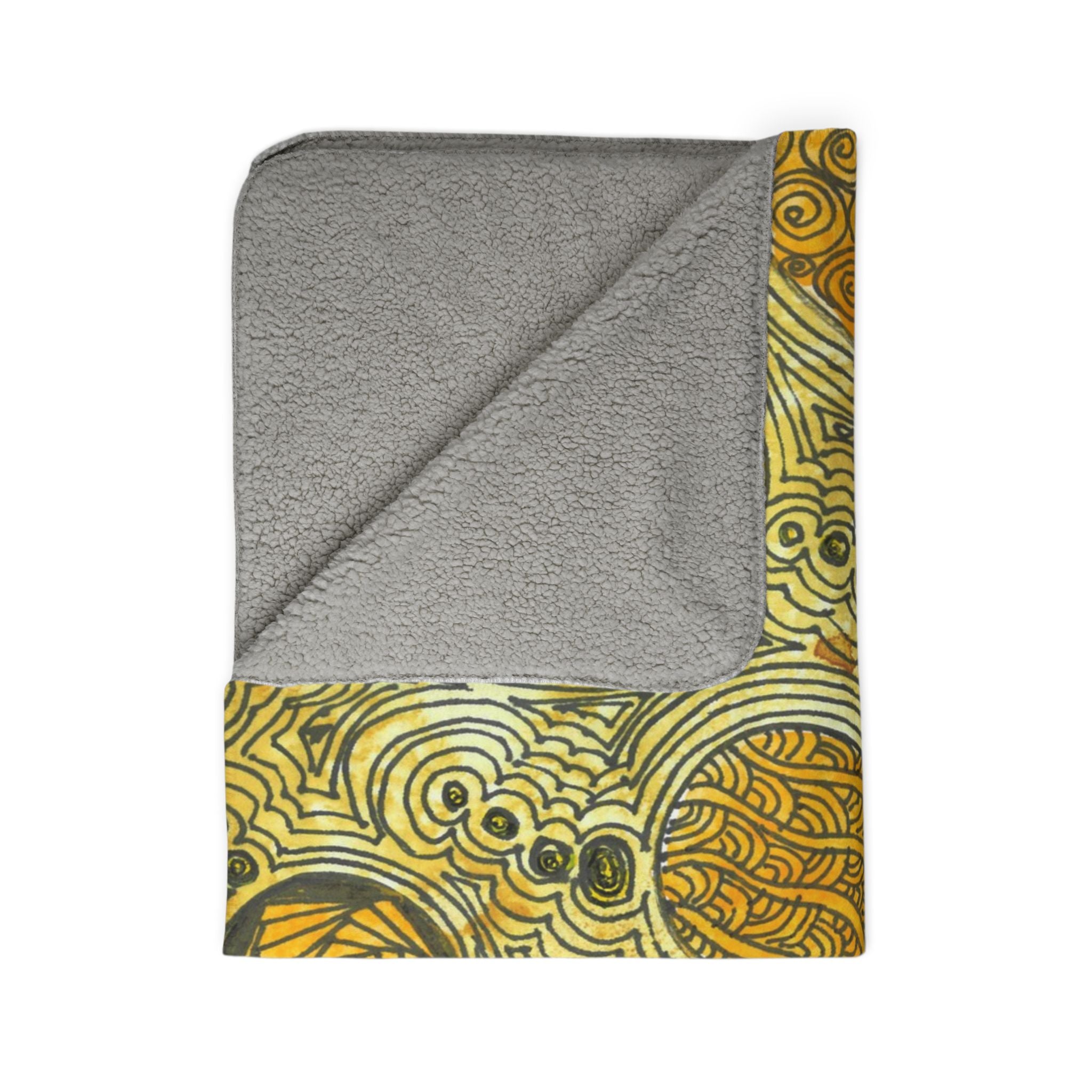 Fleece Throw Blanket, Textured Sherpa Underside, Hemmed, 2 Sizes. Colourful Abstract Design. Perfect for Bedroom, Living Room, or Special Gift #38 The Conversationalist