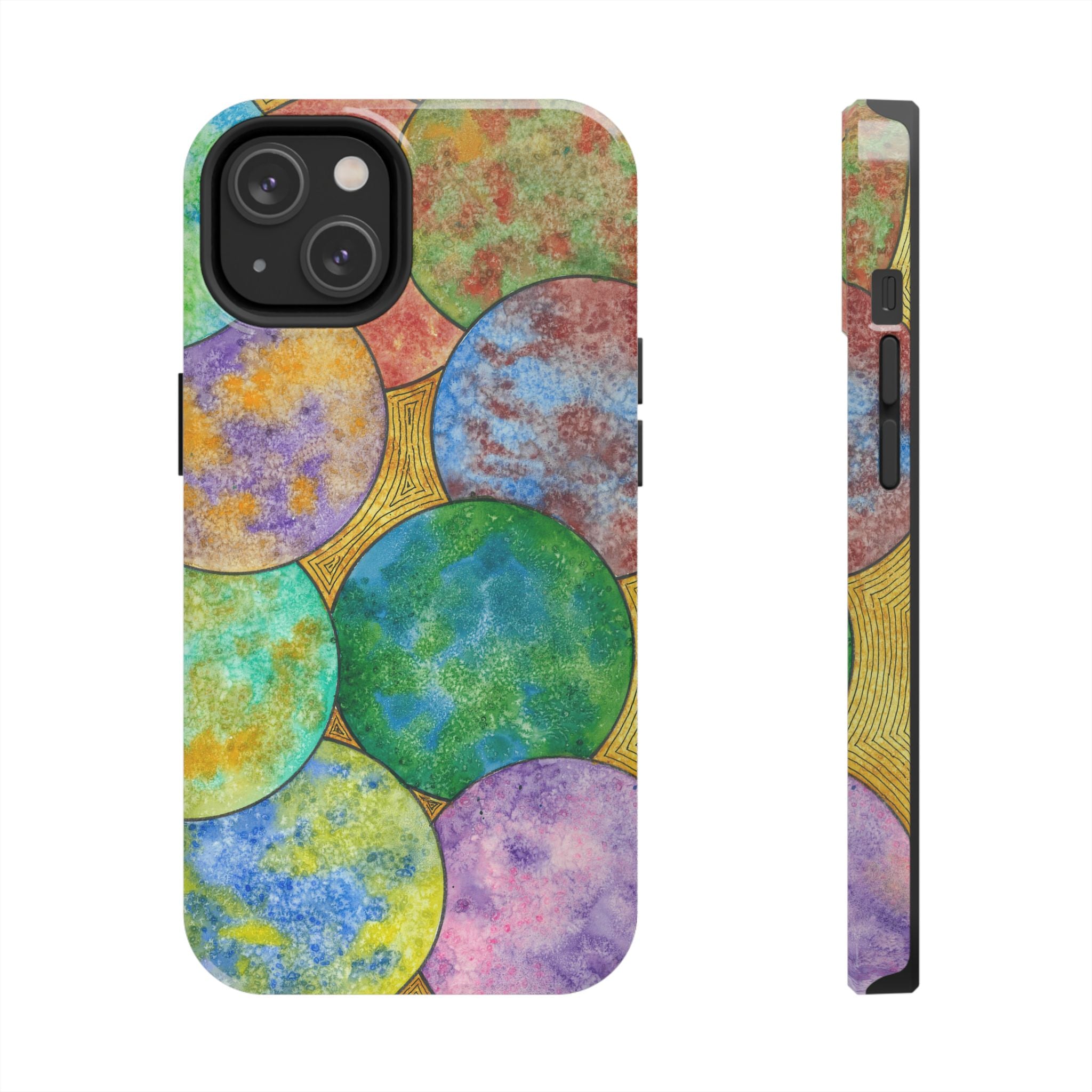 Tough Phone Case - All iPhones and Samsung Galaxys - Exciting Abstract Design #61 Worlds Apart