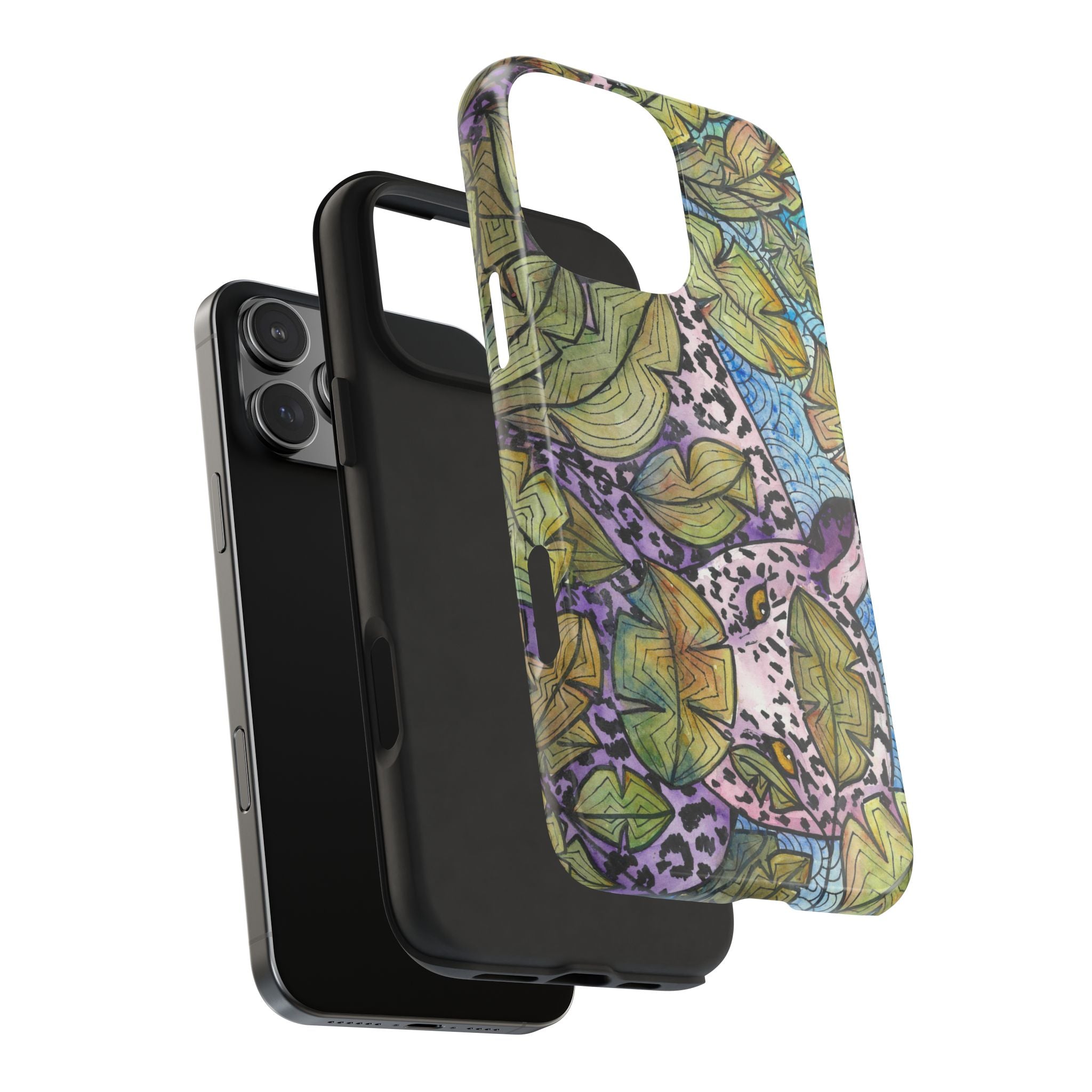 Tough Phone Case - All iPhones and Samsung Galaxys - Exciting Abstract Design #76 Purrfect Blend