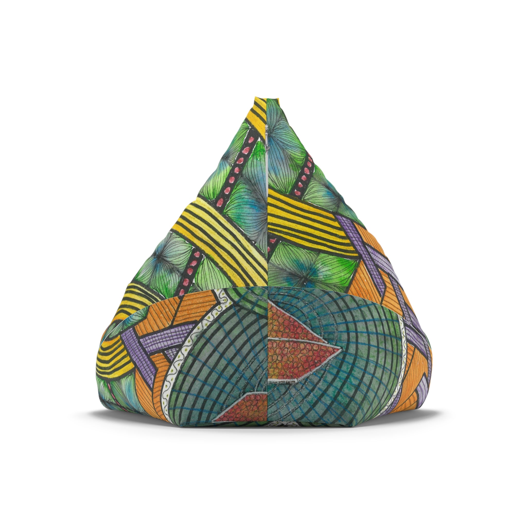 Bean Bag Chair Covers For Indoor & Outdoor - 2 Sizes - Exciting Abstract Design #31 T'Eye Land