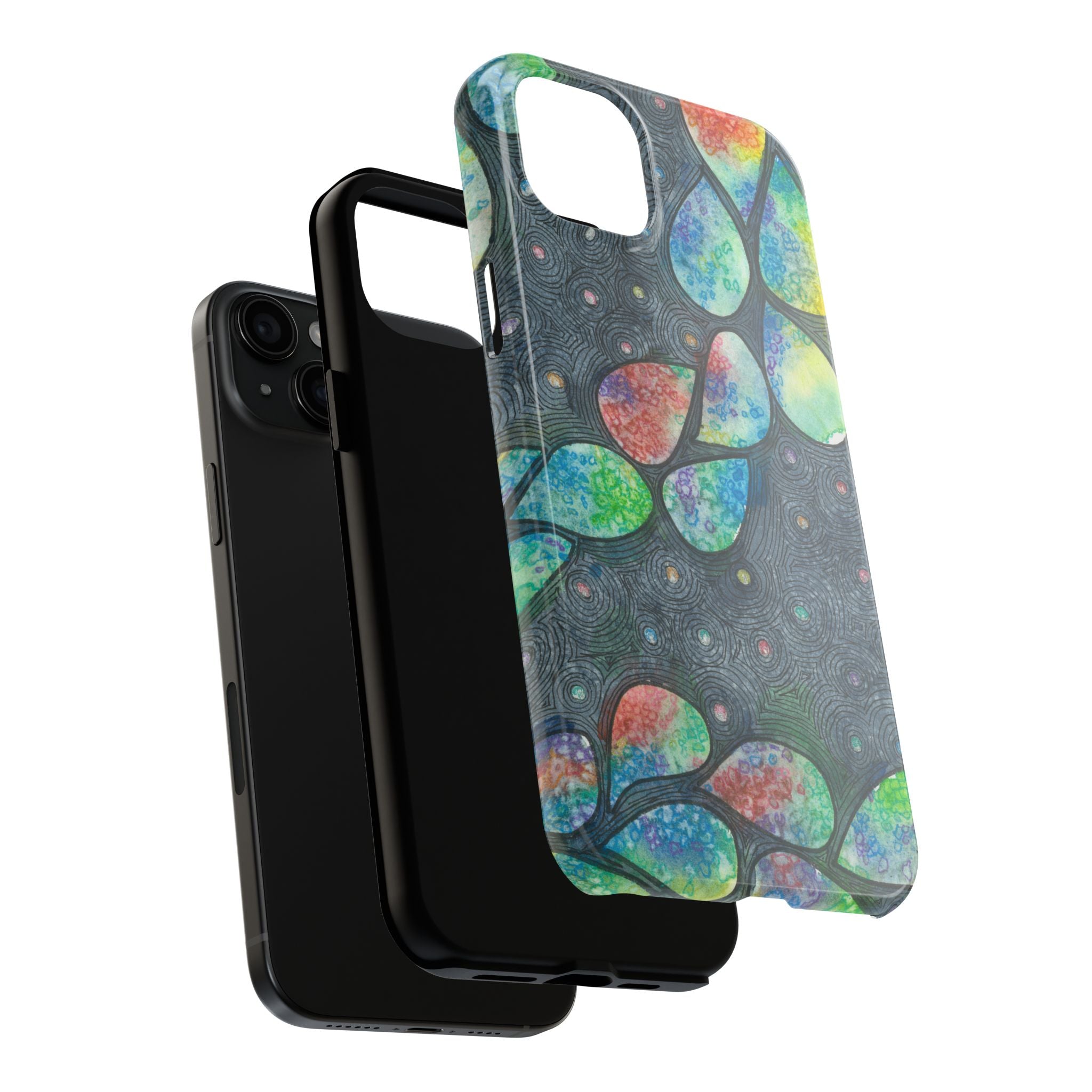 Tough Phone Case - All iPhones and Samsung Galaxys - Exciting Abstract Design #30 Give Us A Minute