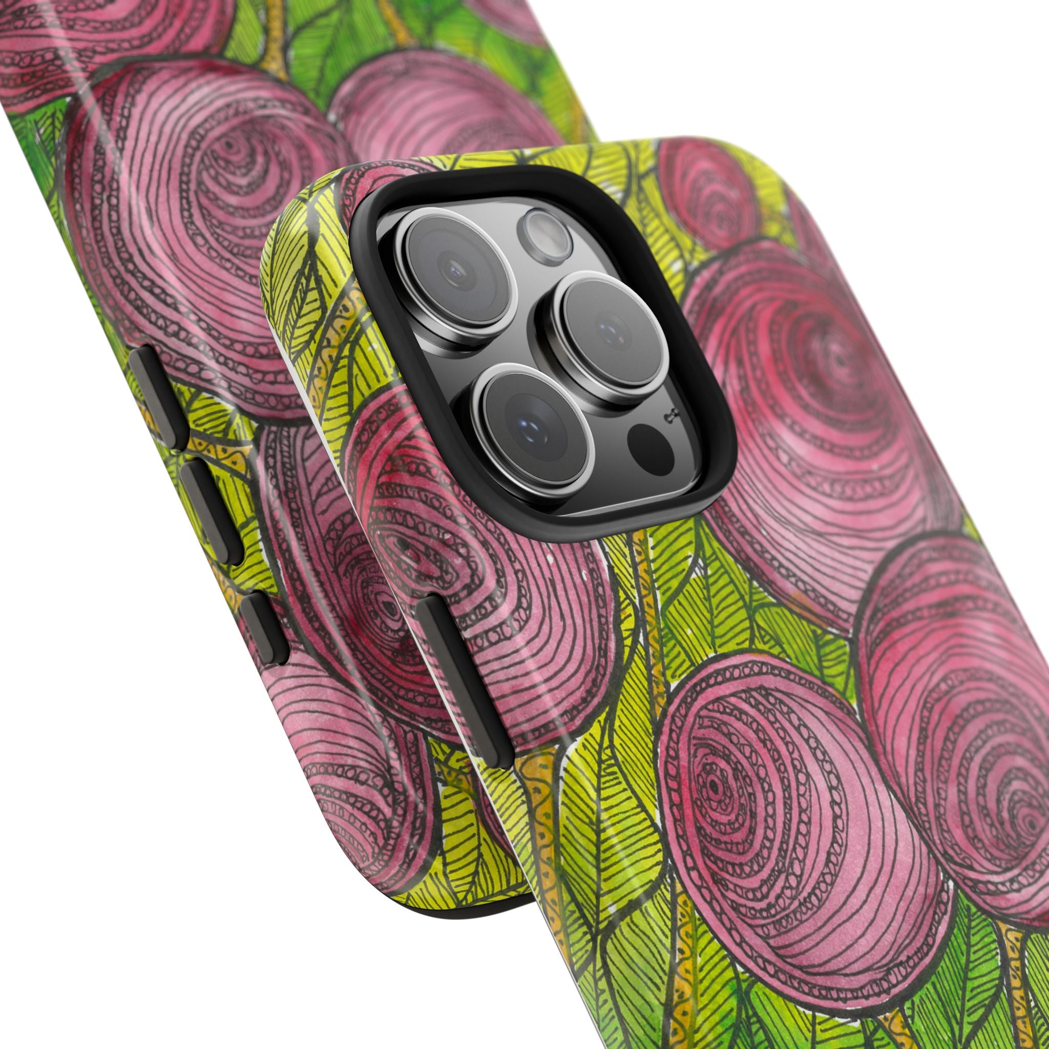 Tough Phone Case - All iPhones and Samsung Galaxys - Exciting Abstract Design #9 Spaced Blossoms