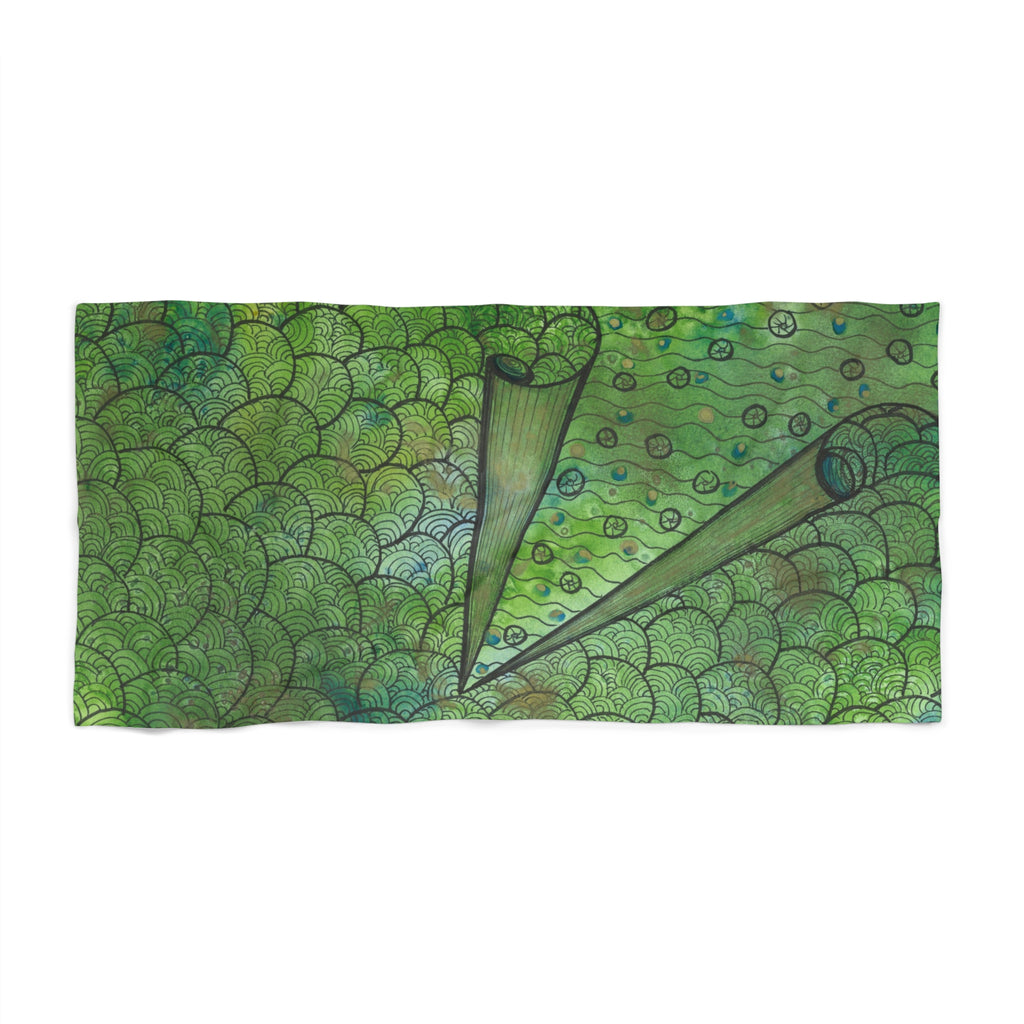 Colourful Abstract Beach Towels, Cotton Loop backing for Durability, 2 Sizes.  For Family and friends or a Special Gift #69 New Horizons