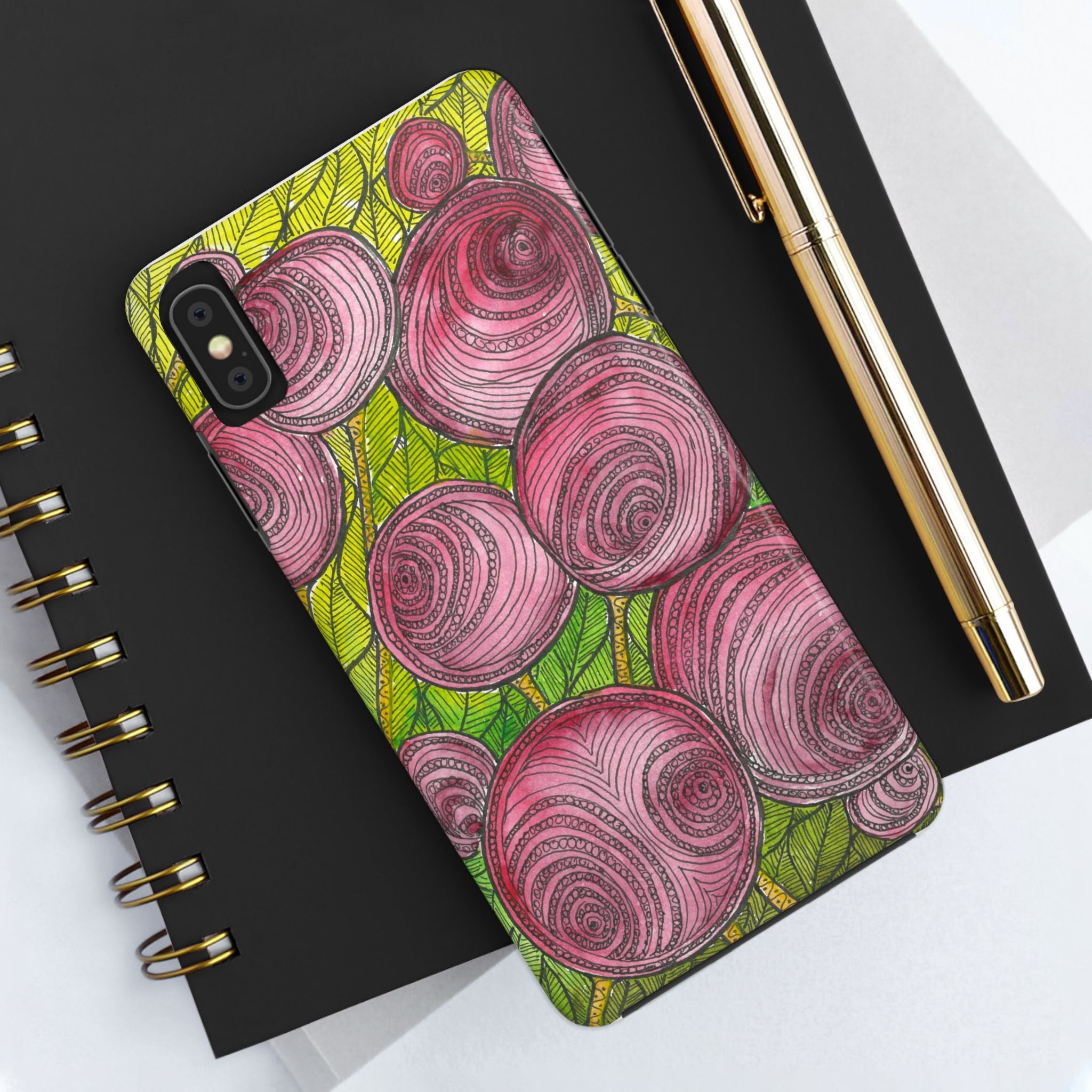 Tough Phone Case - All iPhones and Samsung Galaxys - Exciting Abstract Design #9 Spaced Blossoms