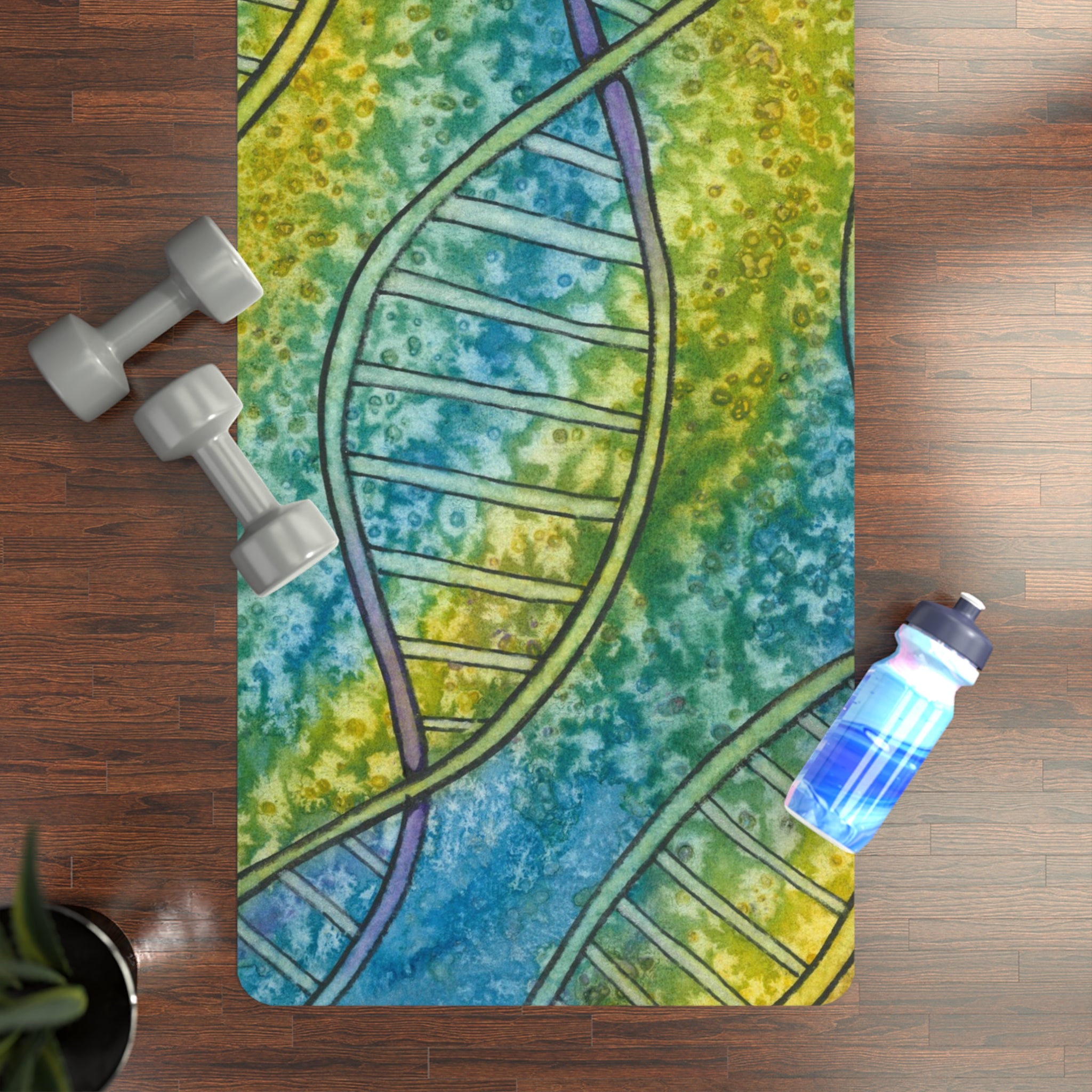 Yoga Mats and Gym Mats. Colourful Abstract Designs. Perfect for Home, Yoga or Gym Class, or a Special Gift #99 Crop Of DNA