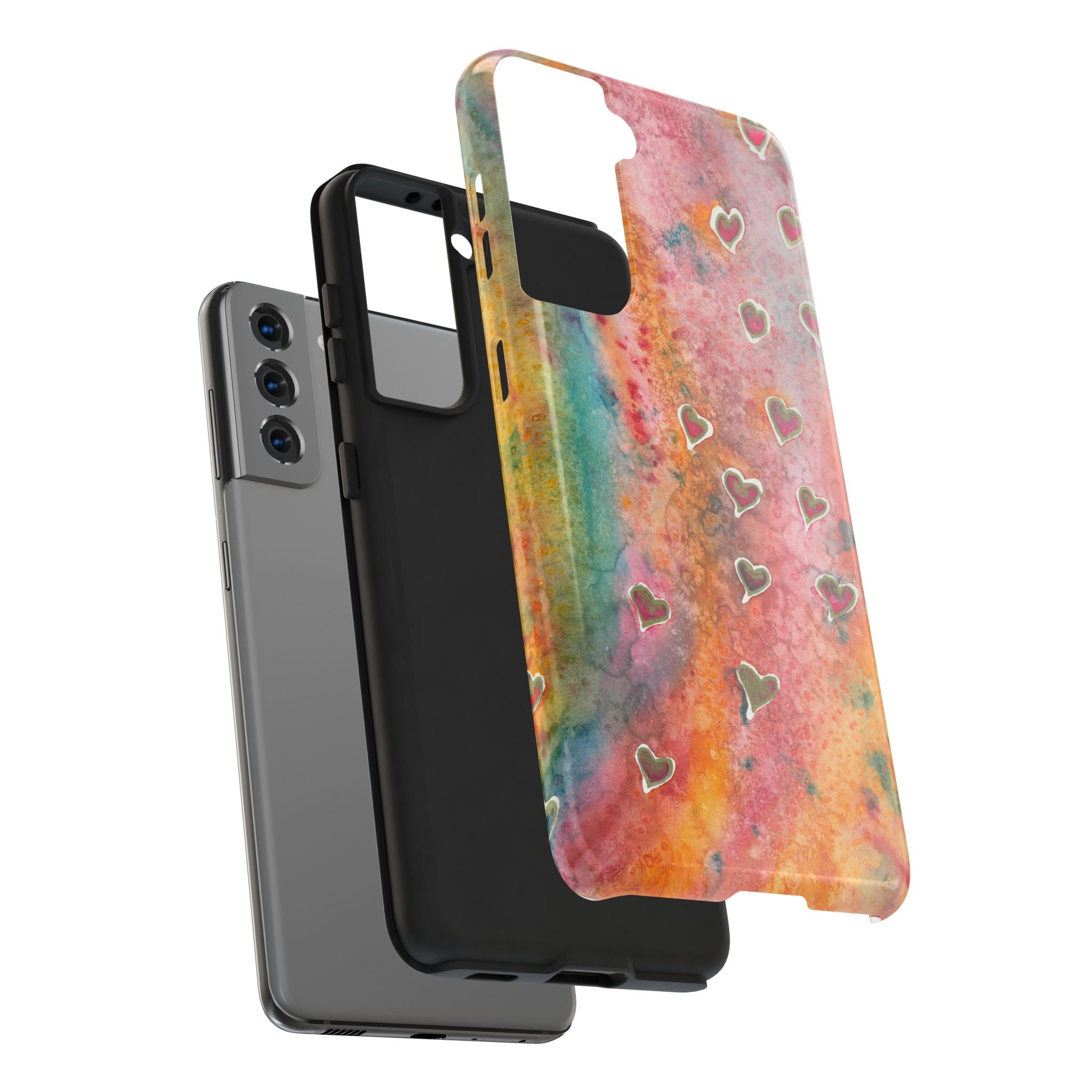 Tough Phone Case - All iPhones and Samsung Galaxys - Exciting Abstract Design #96 Love, Friendship, integrity