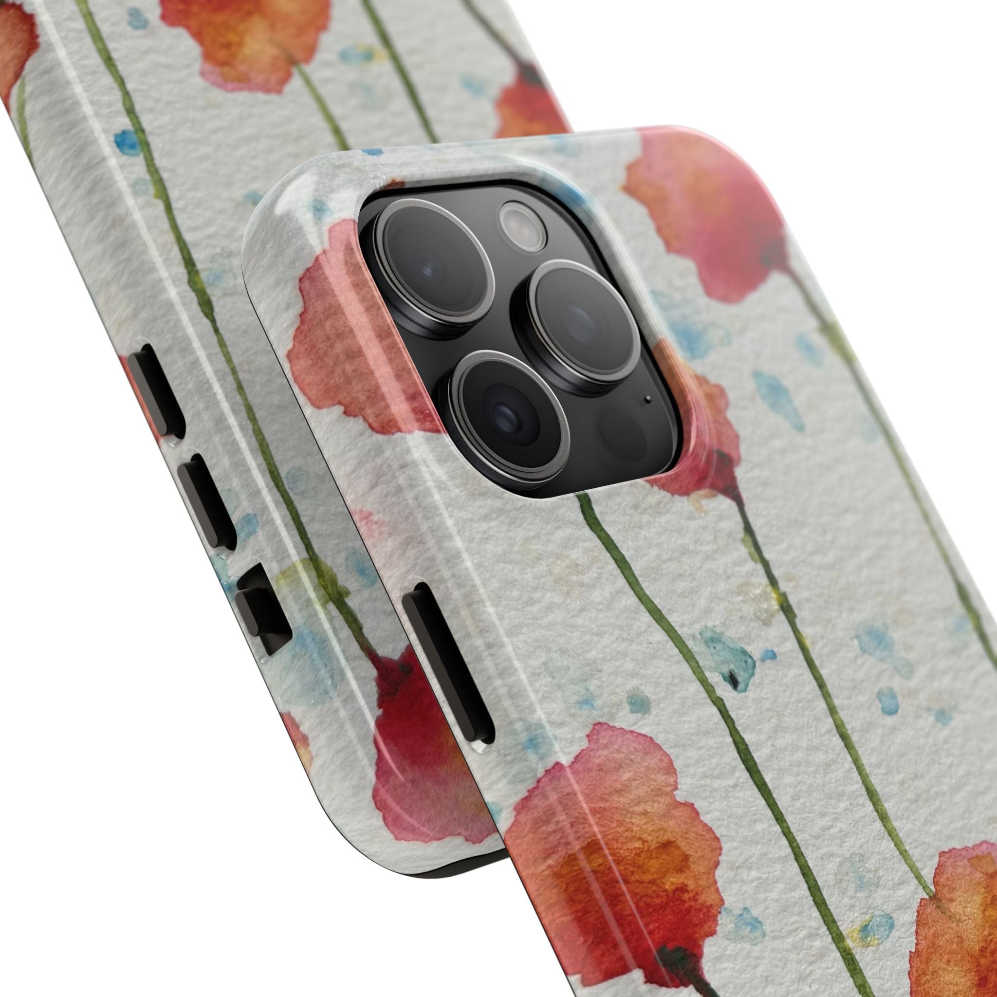 Tough Phone Case - All iPhones and Samsung Galaxys - Exciting Abstract Design #94 Poppies Galore