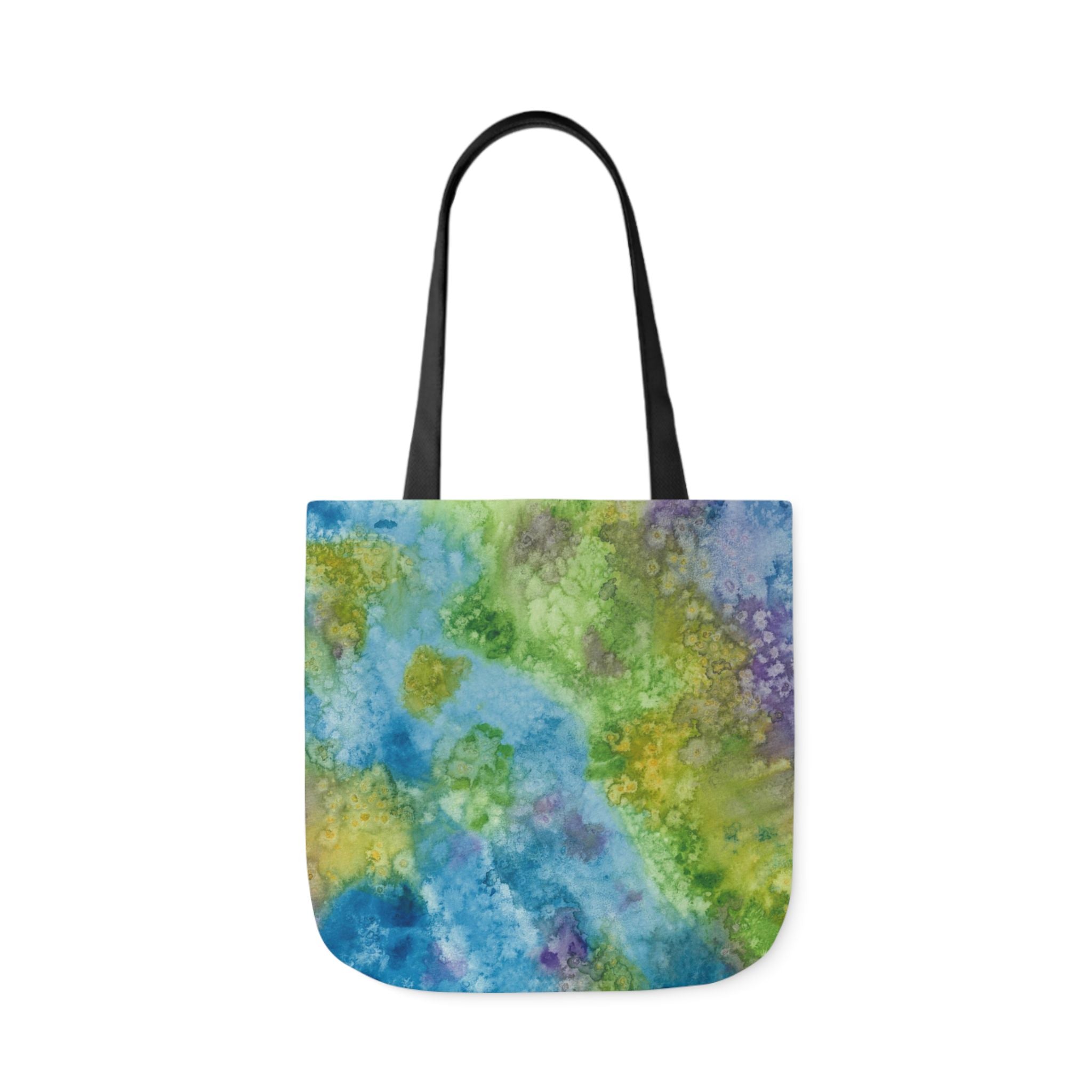 Canvas Tote Bags, Colourful Abstract Designs, 5-Color Straps, 3 Sizes.  For Family and friends or a Special Gift #60 Happy Holidays