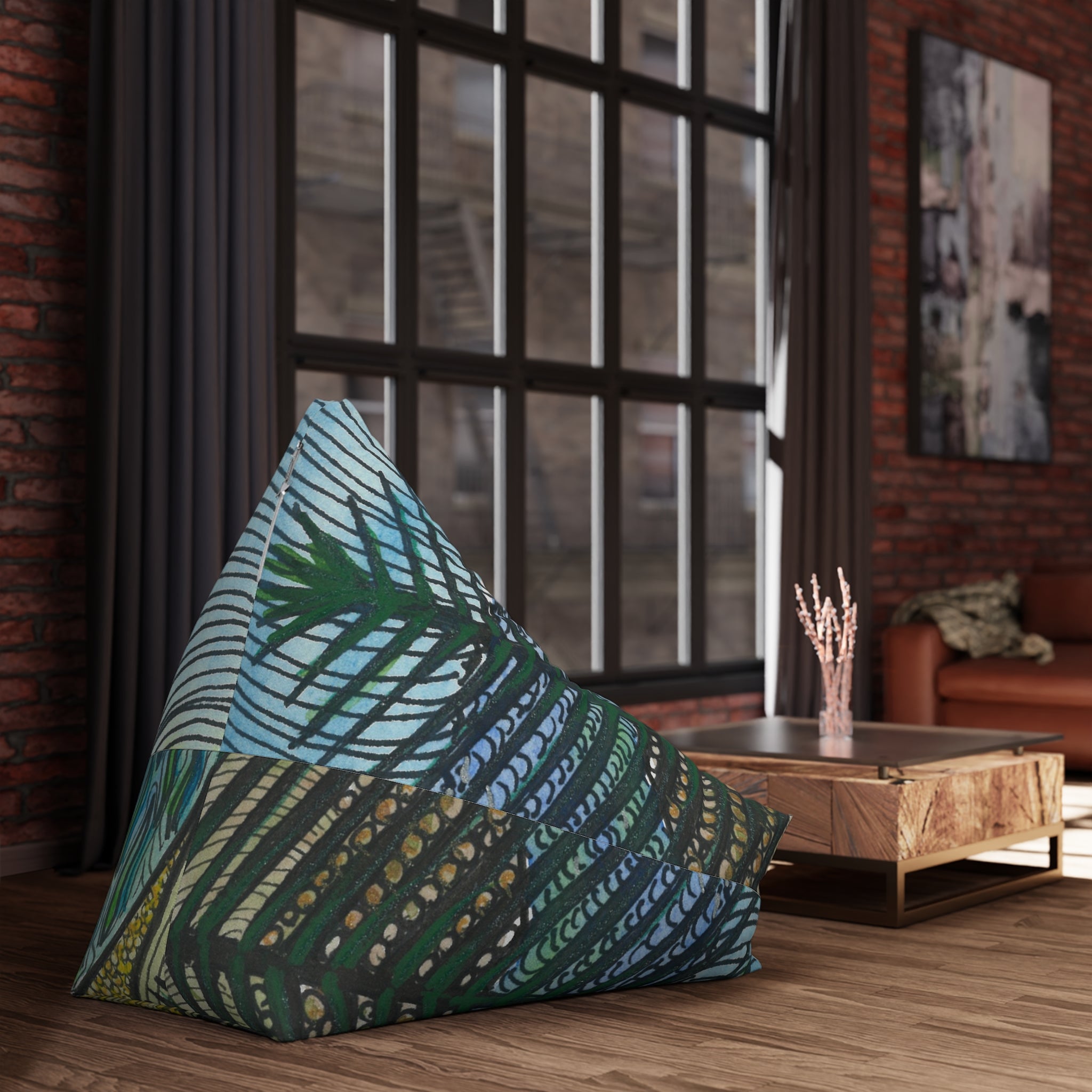 Bean Bag Chair Covers For Indoor & Outdoor Spaces - 2 Sizes - Exciting Abstract Design #47 Cottesloe