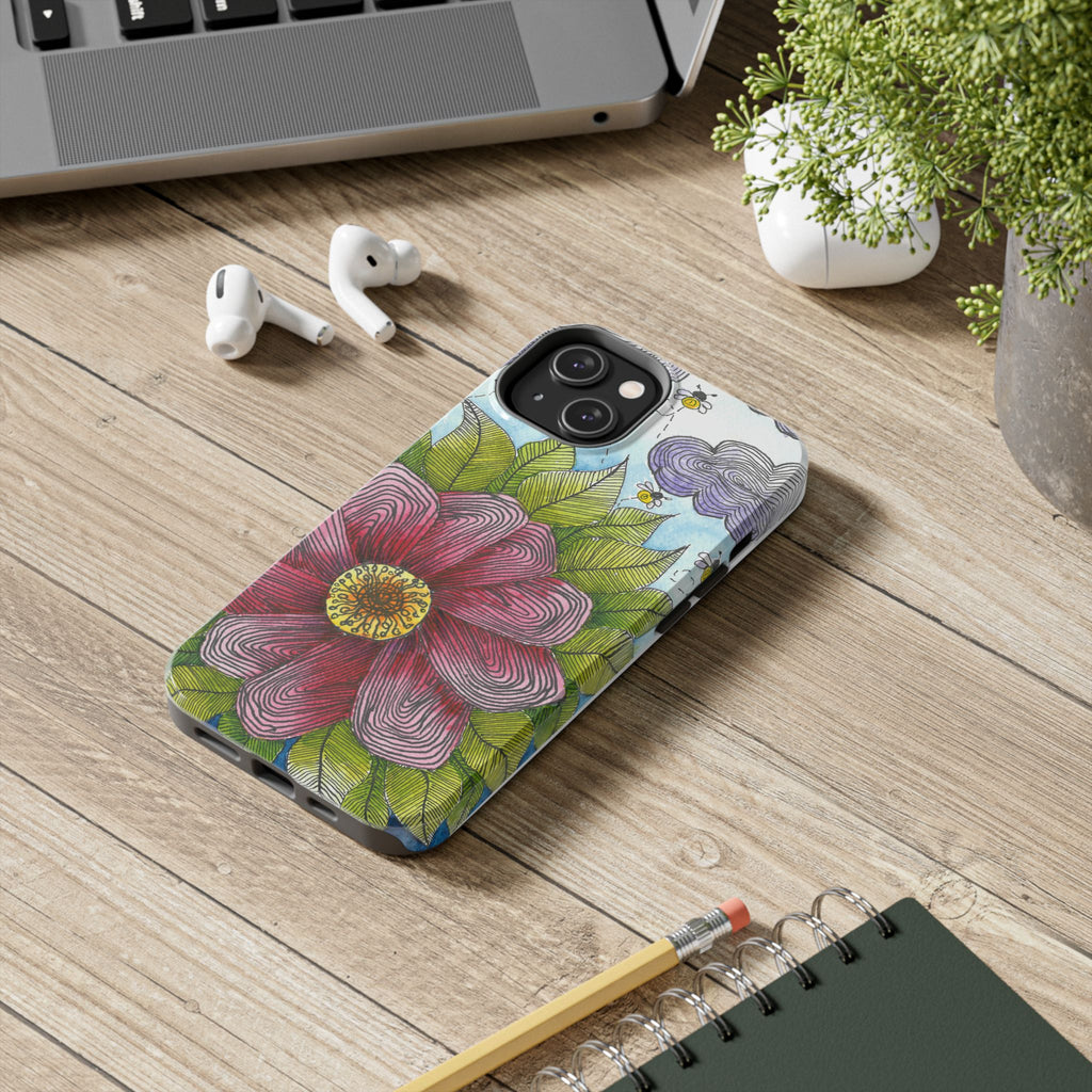 Tough Phone Case - All iPhones and Samsung Galaxys - Exciting Abstract Design  #4 Bloom'n