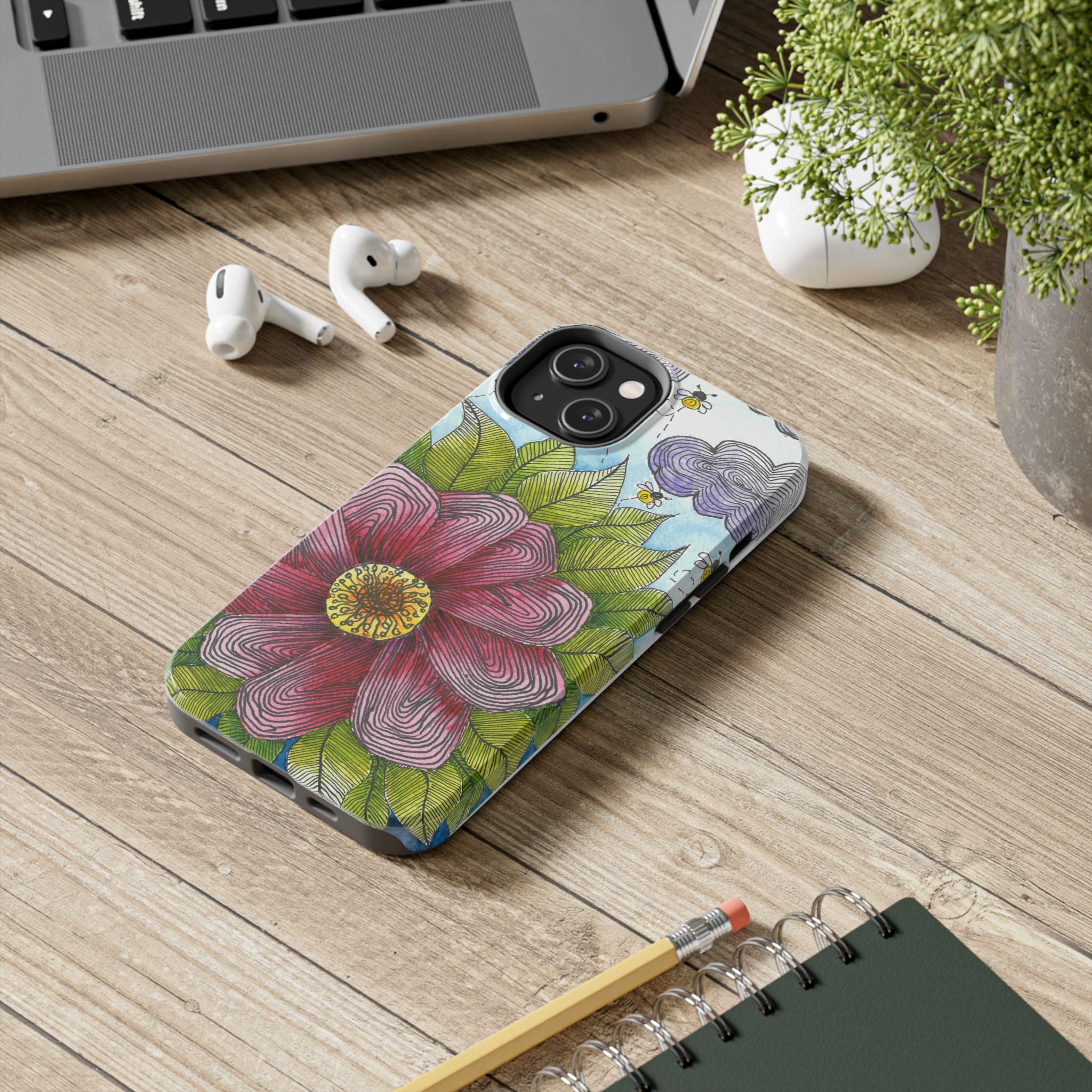 Tough Phone Case - All iPhones and Samsung Galaxys - Exciting Abstract Design  #4 Bloom'n