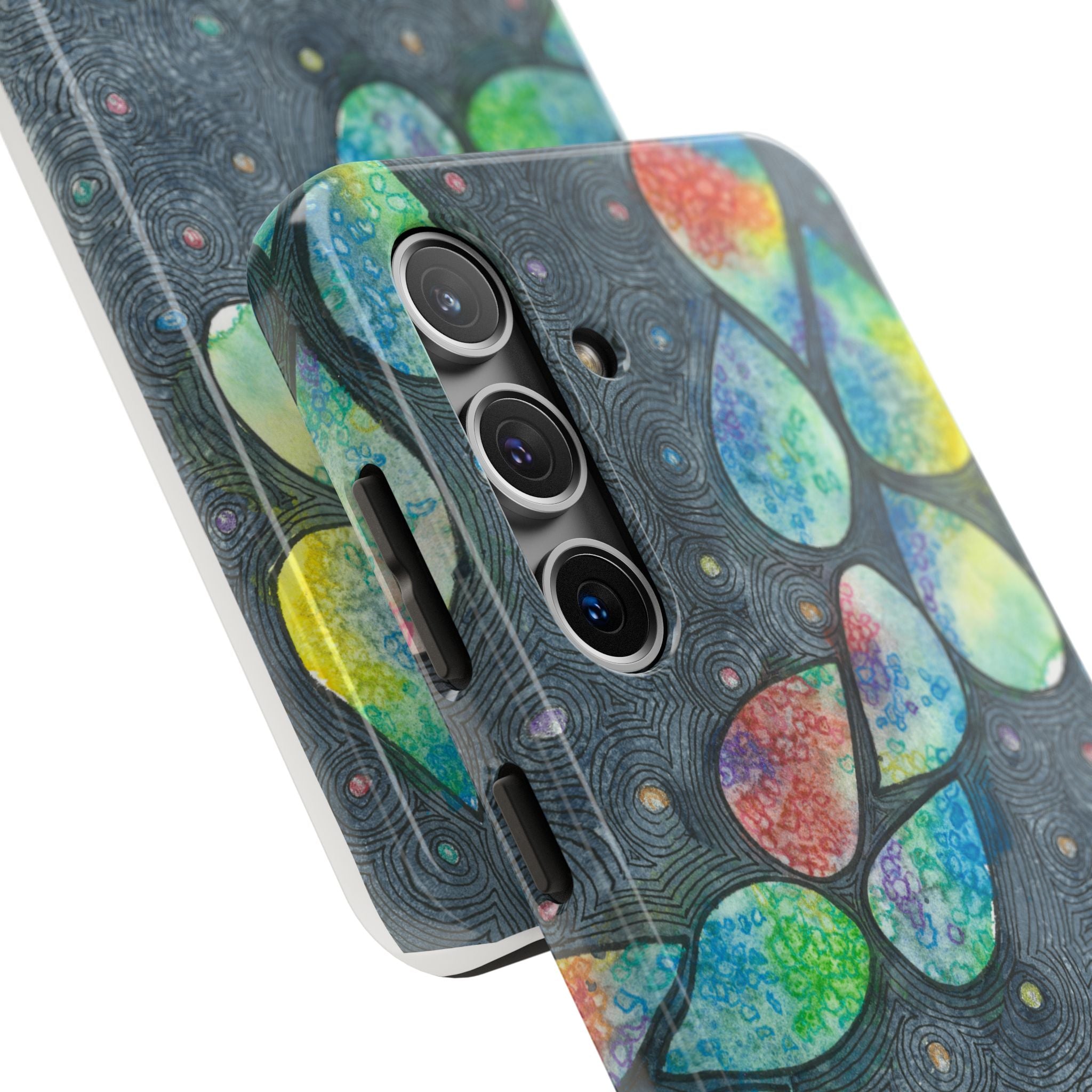 Tough Phone Case - All iPhones and Samsung Galaxys - Exciting Abstract Design #30 Give Us A Minute