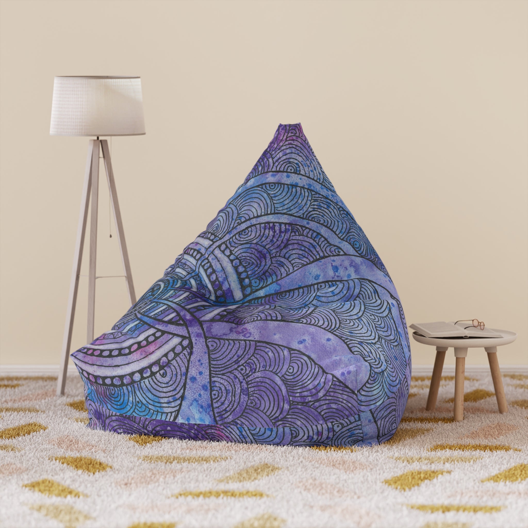 Bean Bag Chair Covers For Indoor & Outdoor - 2 Sizes - Exciting Abstract Design #56 The Way Home