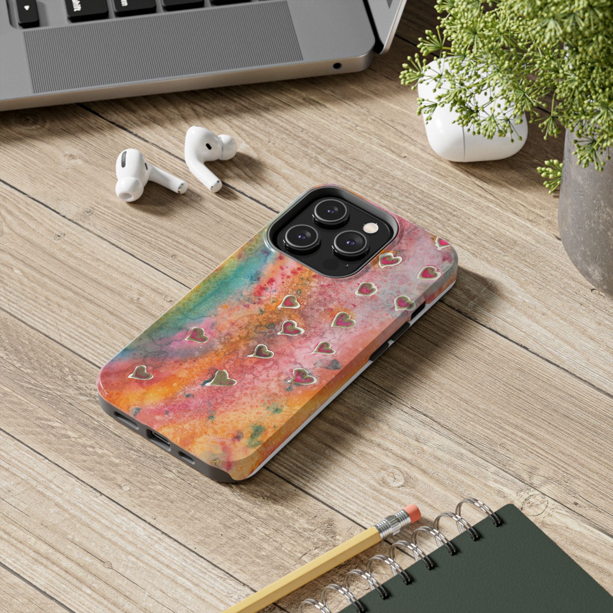 Tough Phone Case - All iPhones and Samsung Galaxys - Exciting Abstract Design #96 Love, Friendship, integrity