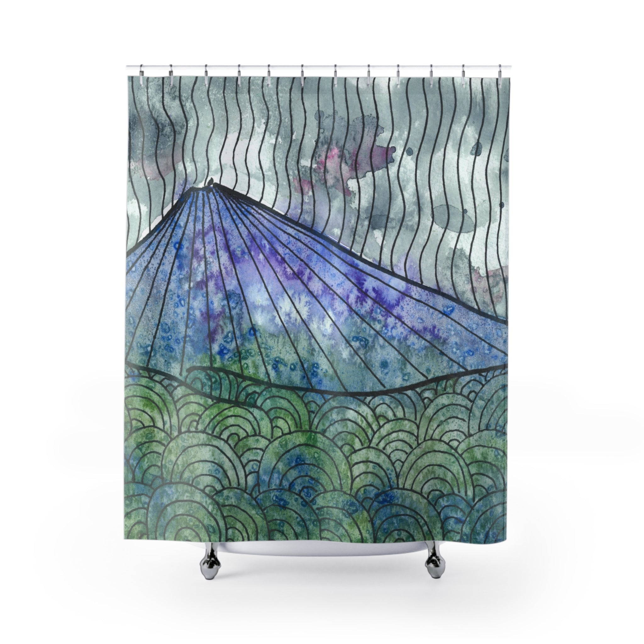 Beautiful Shower Curtains to Refresh Your Bathroom. Colourful Abstract Designs. Perfect For Your Bathroom or Special House-Warming Gift #90 Rtanj Pyramid